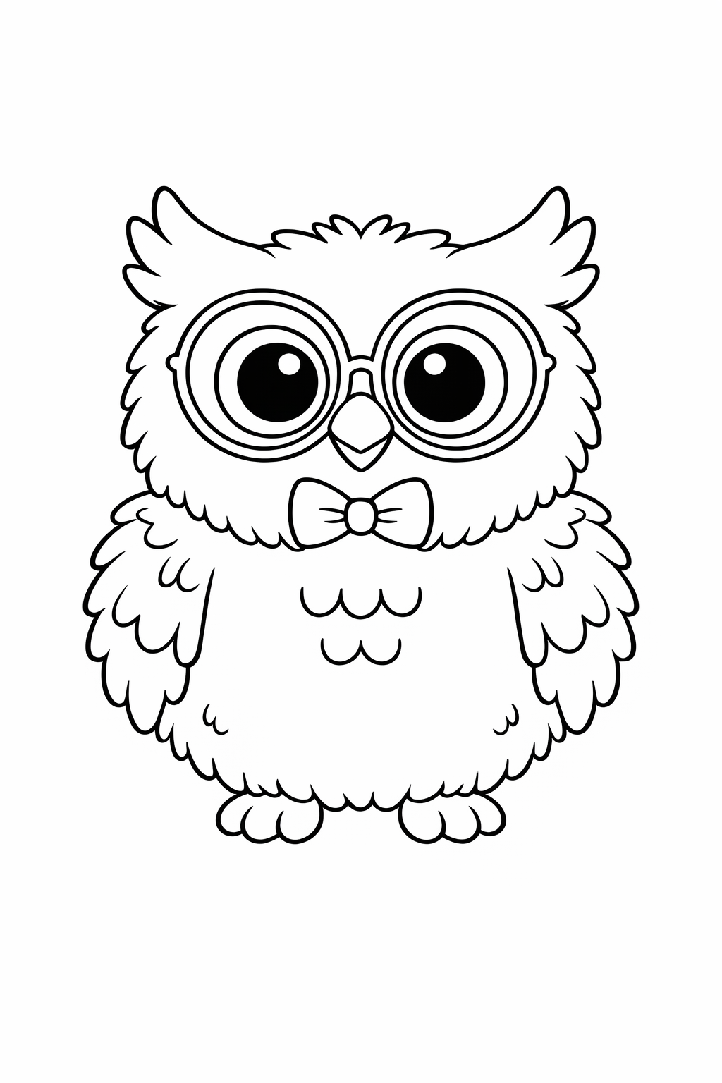 A cute owlet fluffing up its feathers