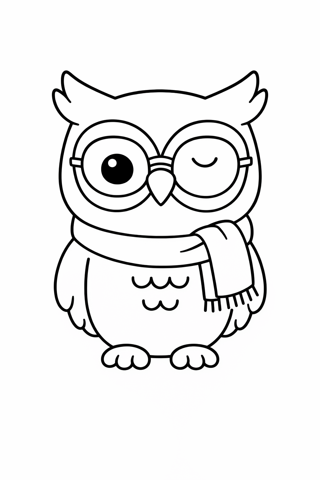 A cute owlet blinking slowly