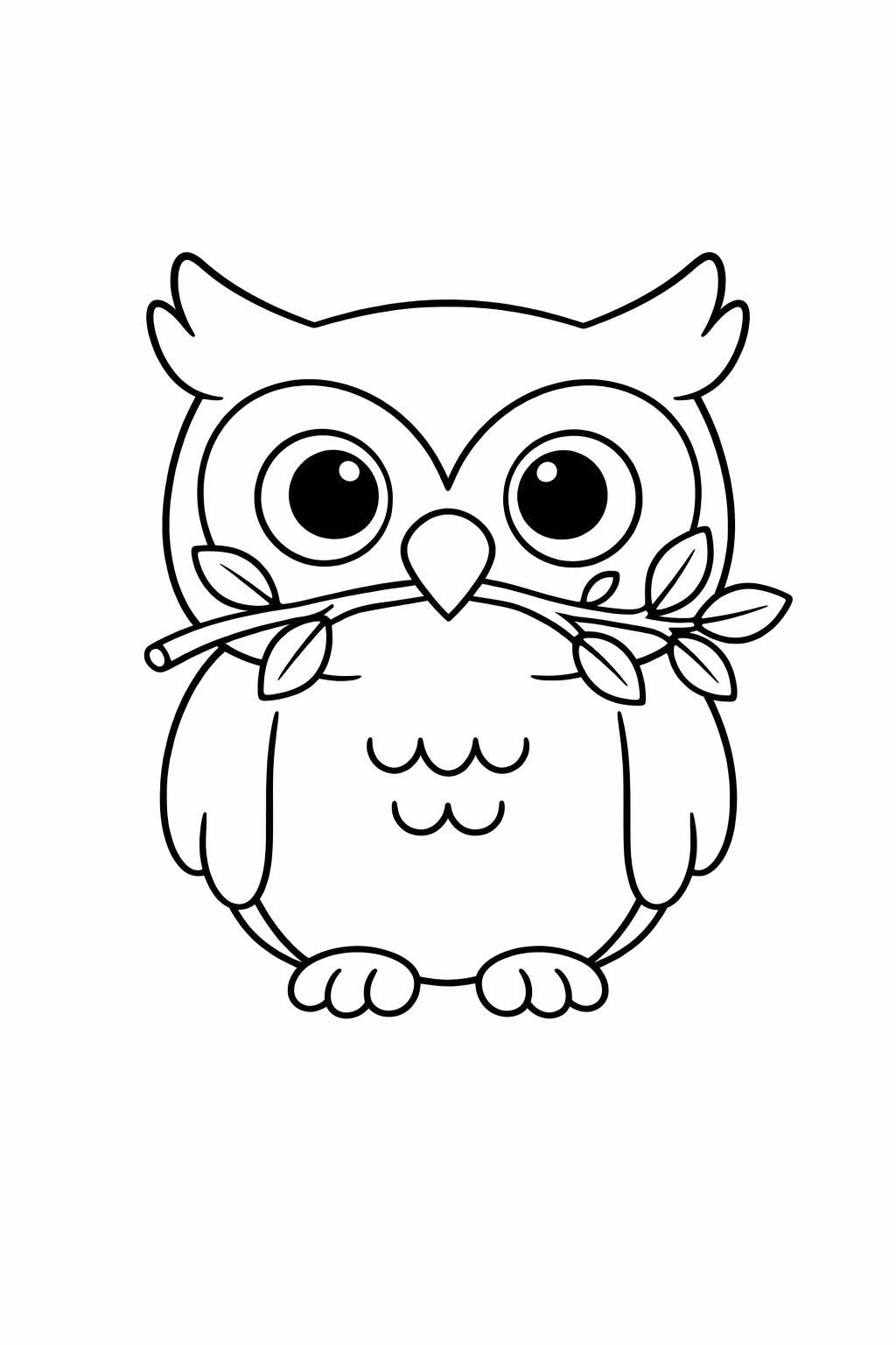 A cute owl carrying a twig to its nest