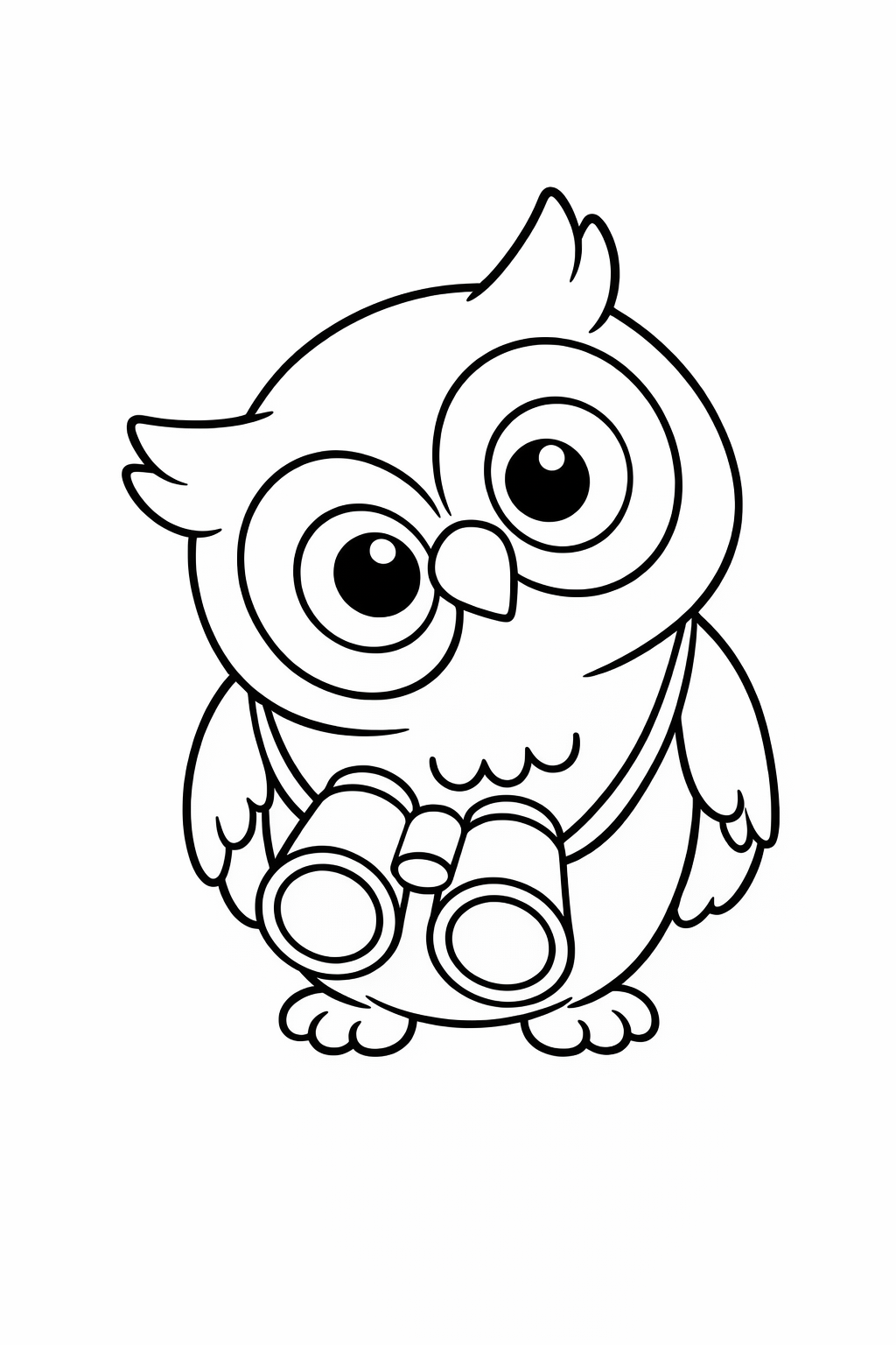 A cute owl leaning forward in curiosity