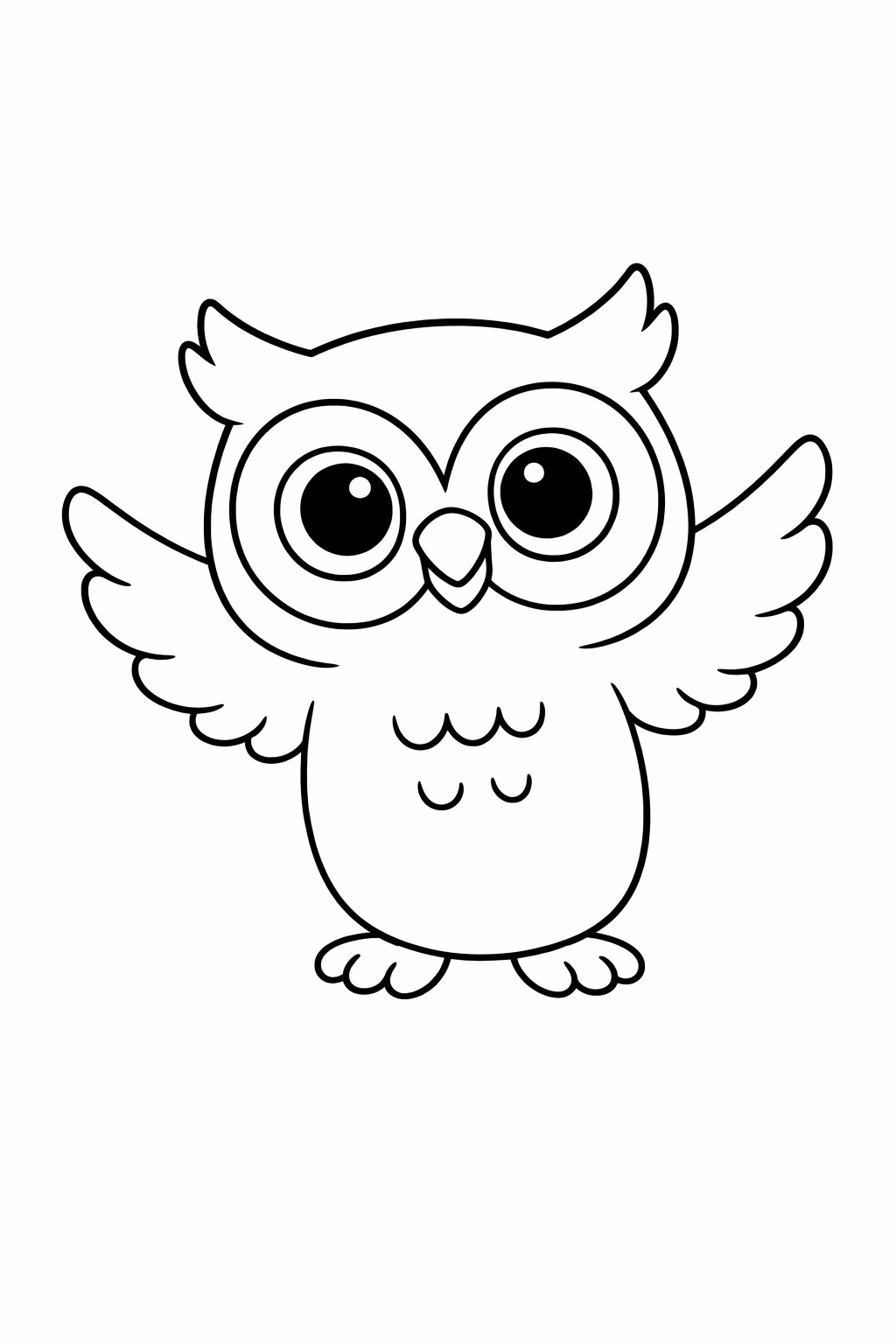 A cute owlet flapping its tiny wings