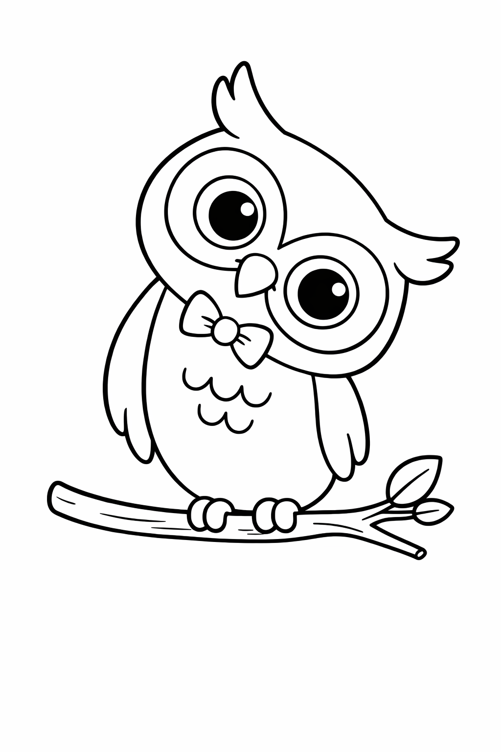 A cute owlet tilting its head on a branch