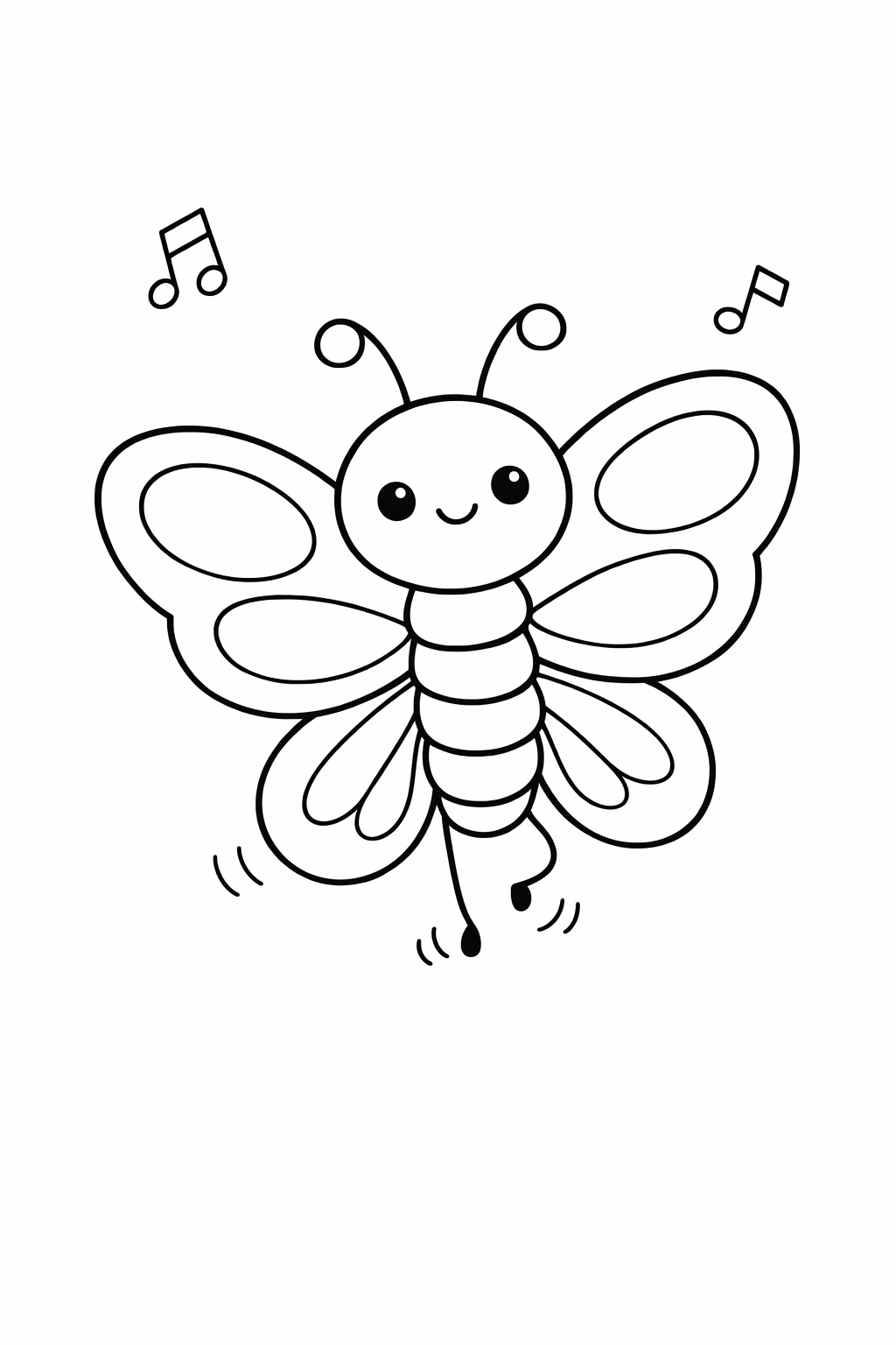 A cute butterfly dancing in the air
