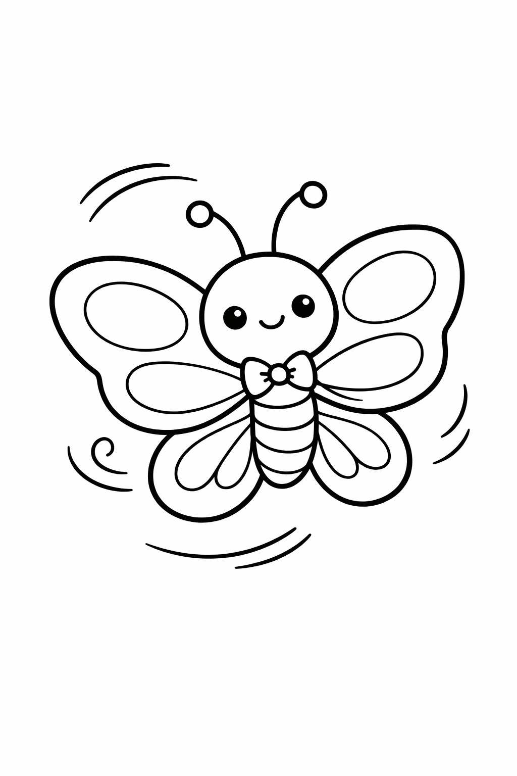 A cute butterfly turning in the breeze