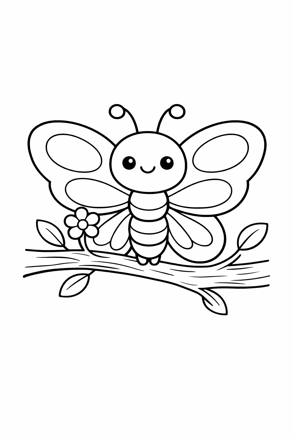 A cute butterfly perched on a branch