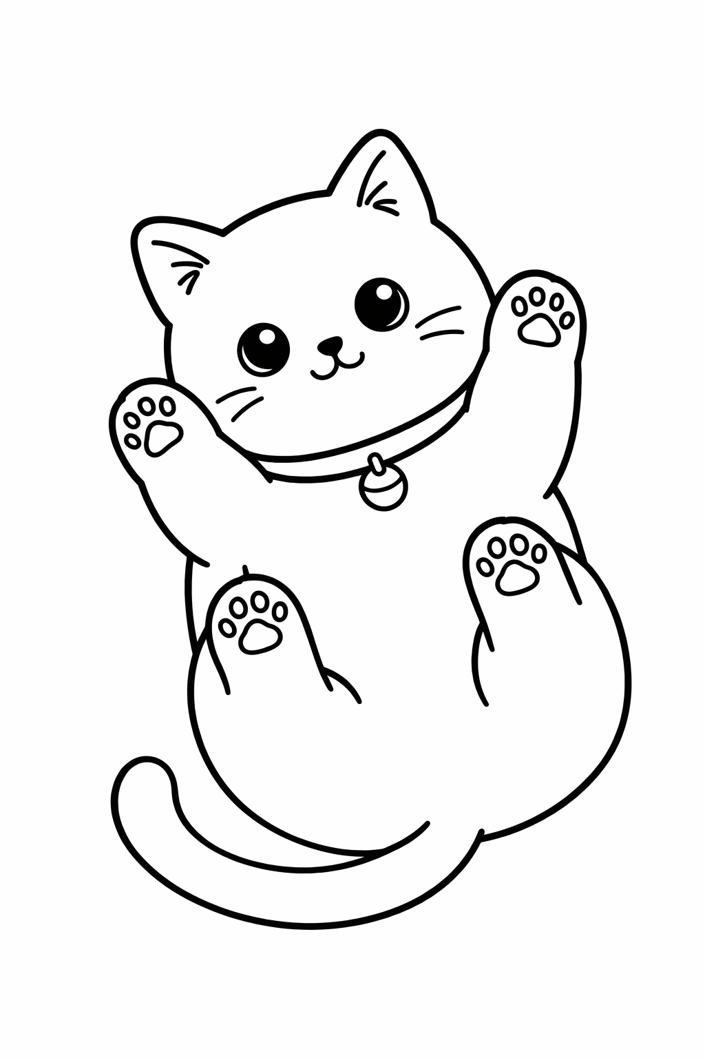 A British Shorthair cat rolling onto its back with paws up.