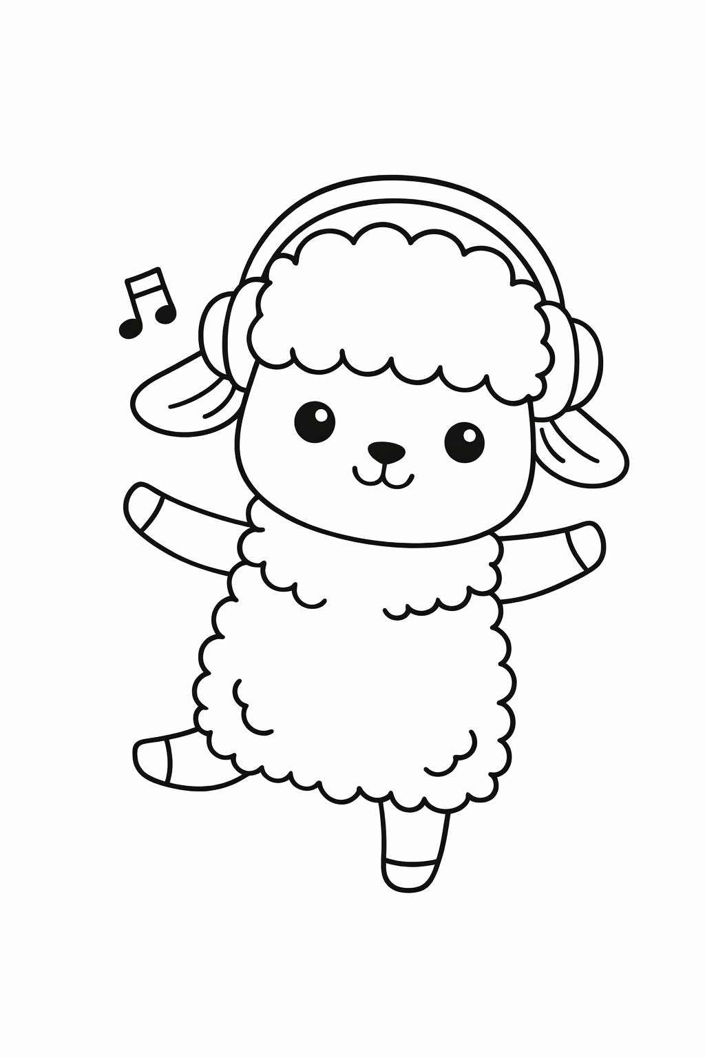 A cute lamb dancing.