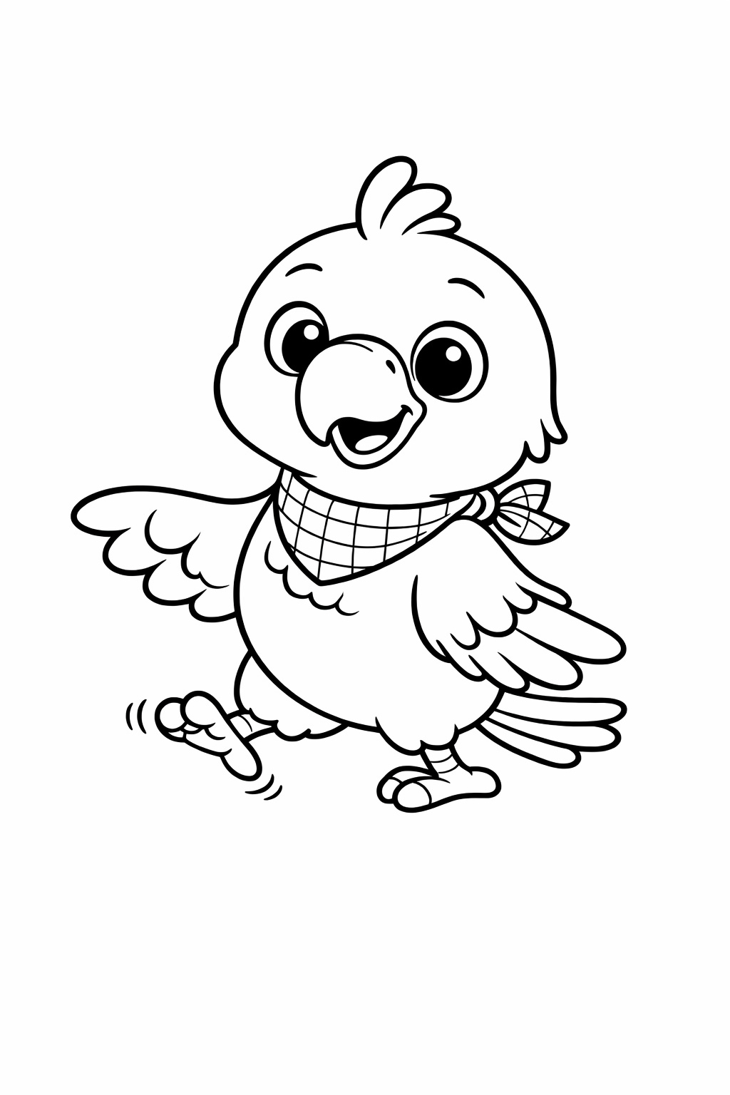 A cute parrot doing a silly side step