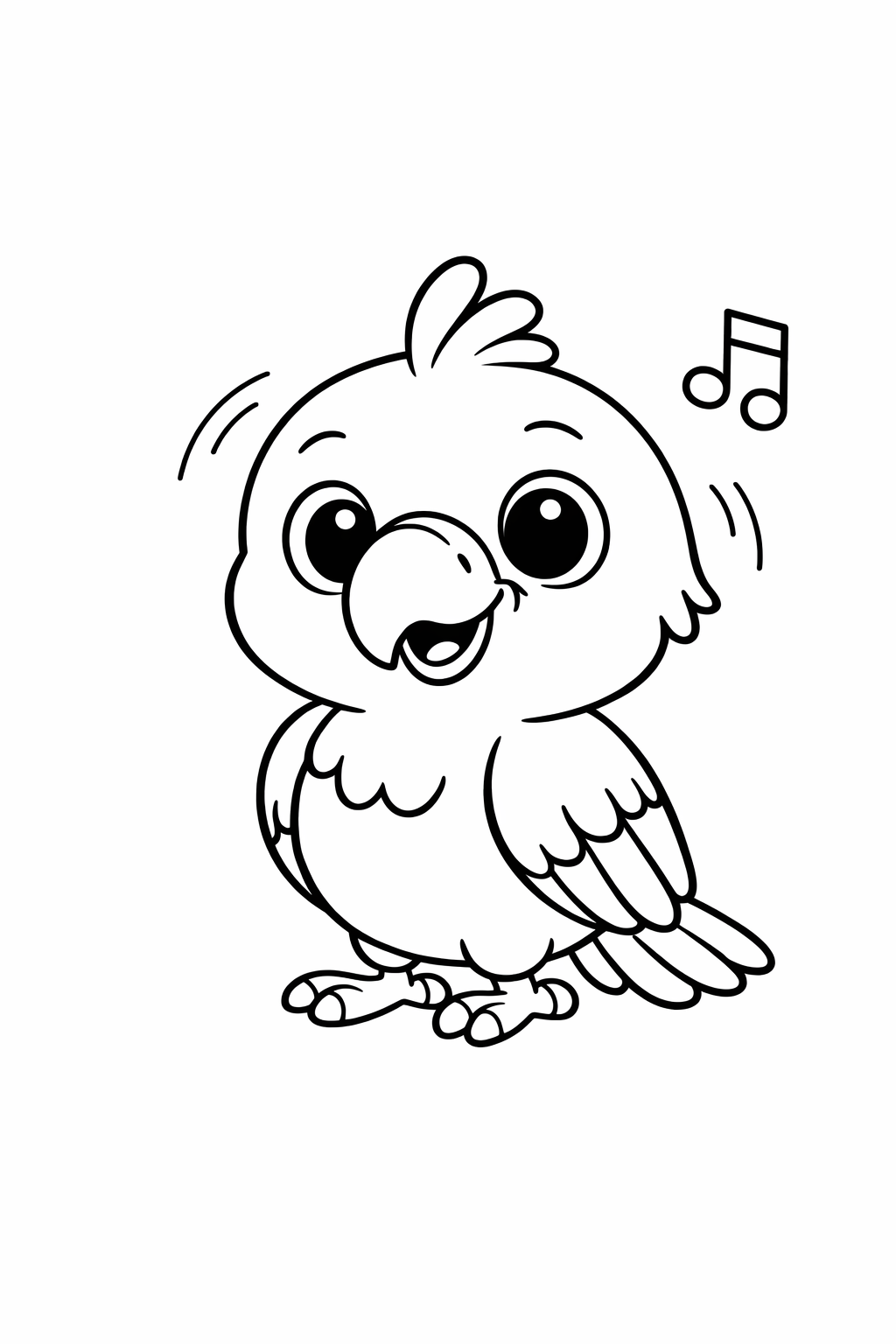 A cute parrot bobbing its head