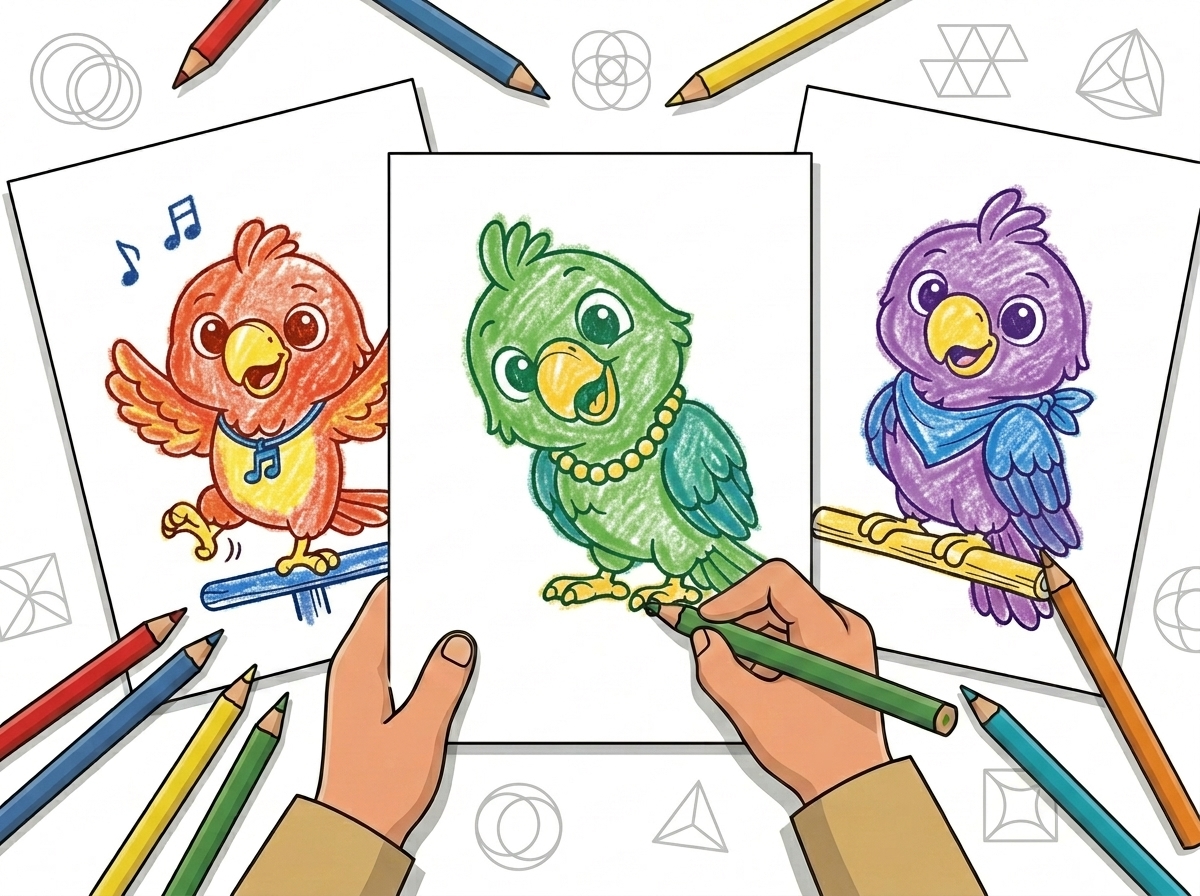 33 Easy Parrot Coloring Pages for Preschool preview