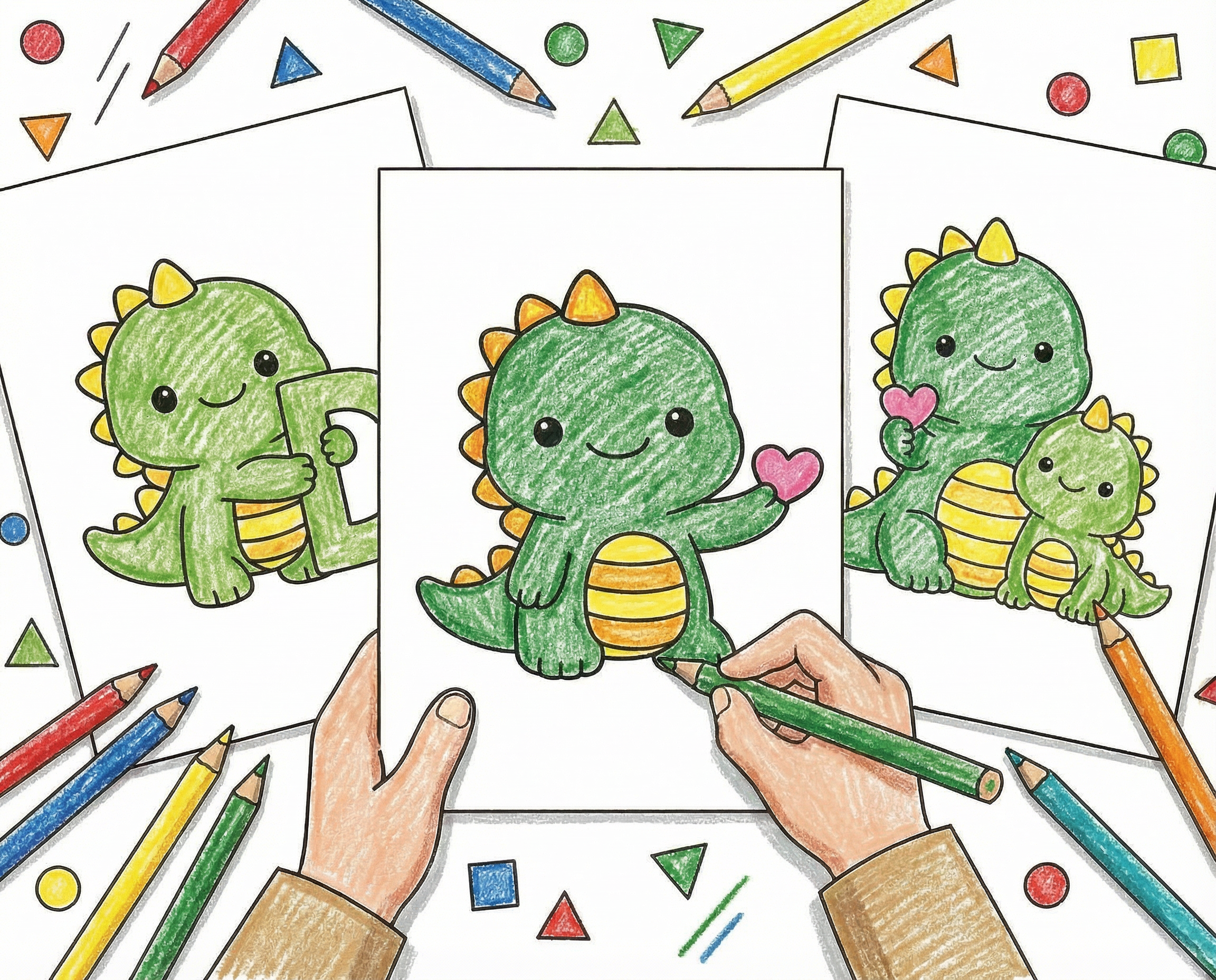 27 Easy Dinosaur Coloring Pages (Free Printable PDFs for Kids) preview