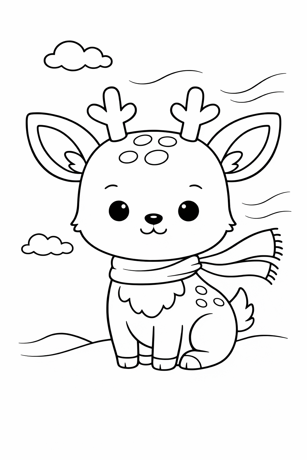 A graceful deer pausing in the wind