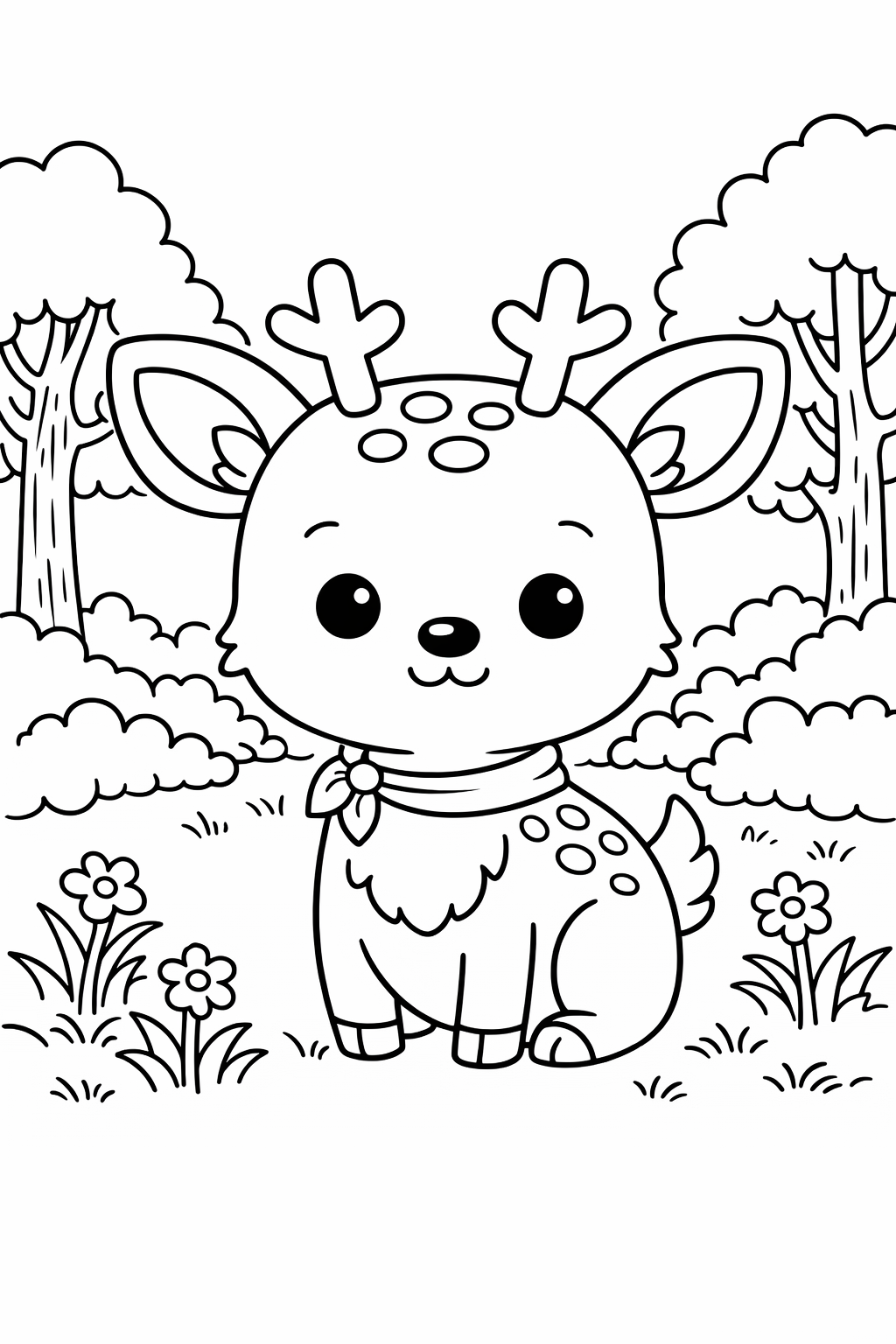 A graceful deer at the edge of the forest