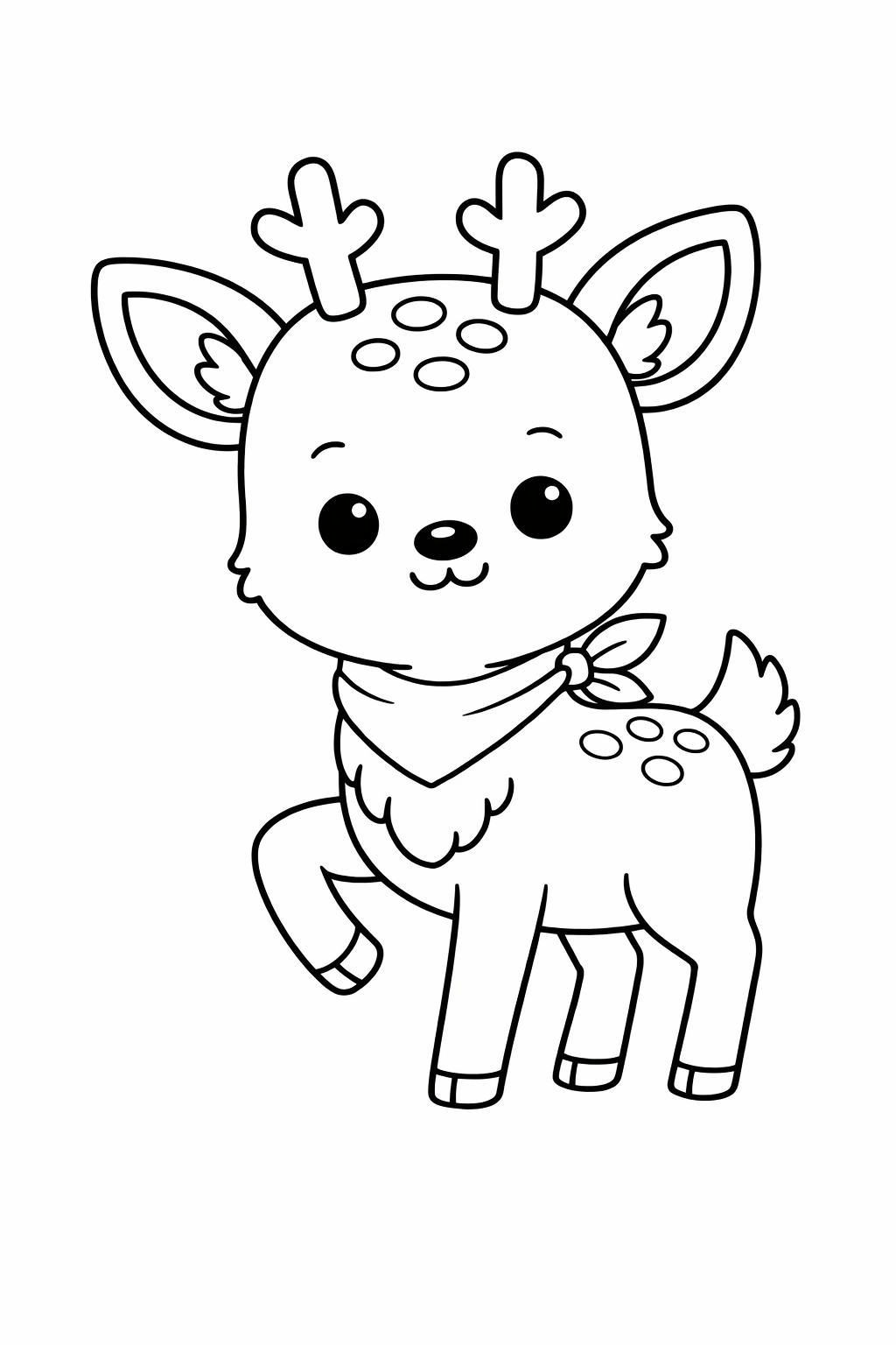 A deer standing with one leg lifted