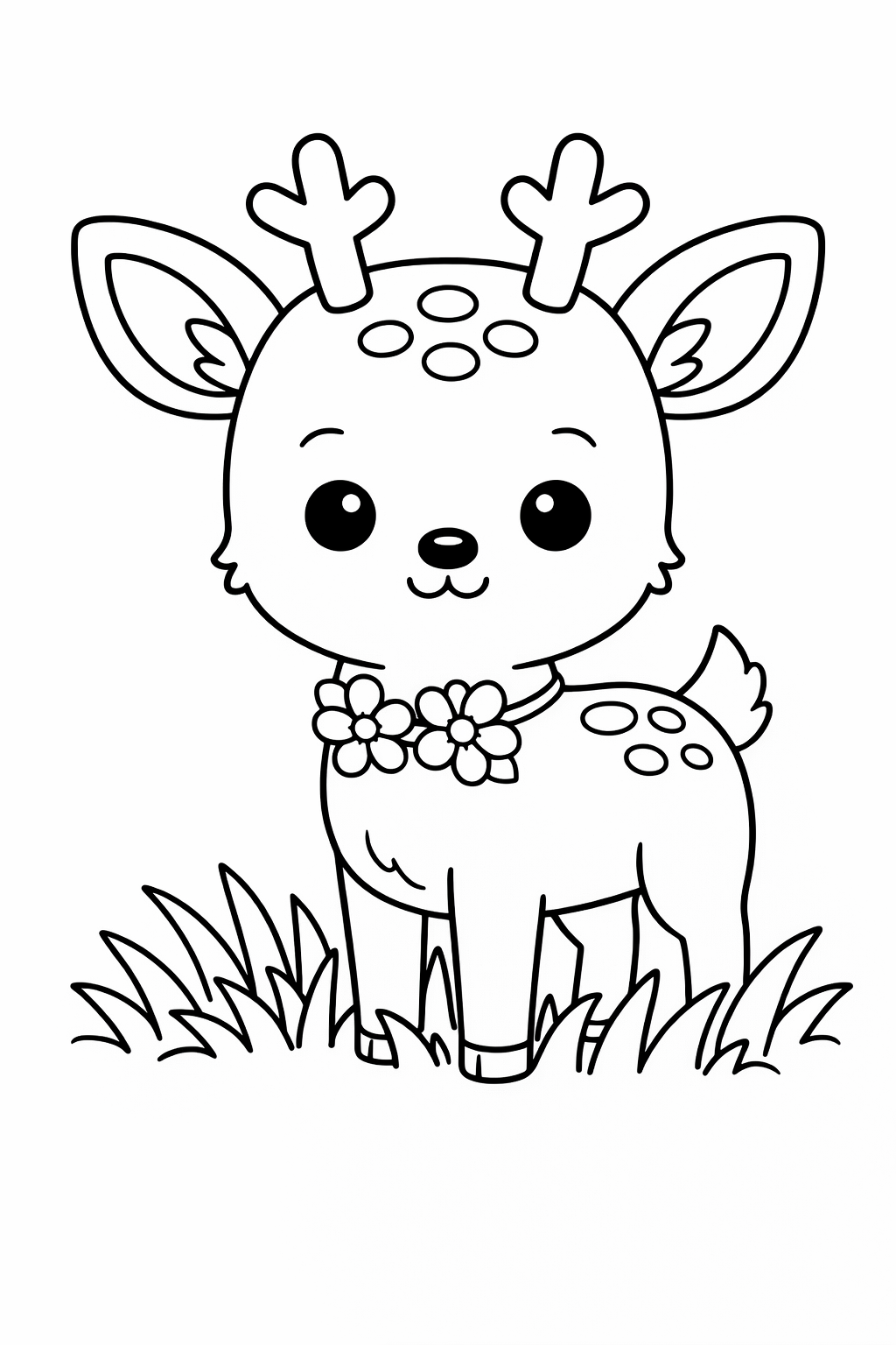 A fawn stepping through spring grass