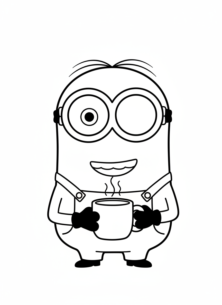 Minion with a warm mug