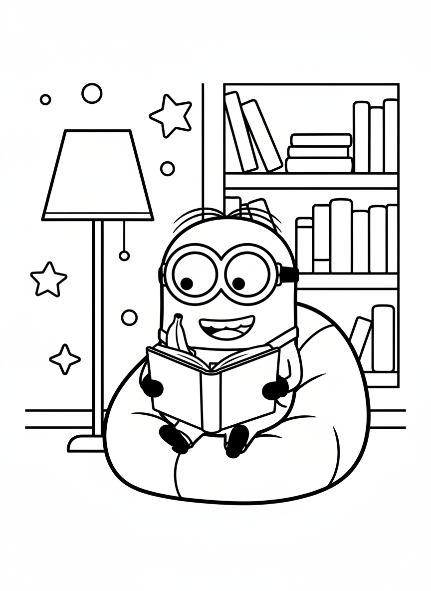 Minion in the reading corner