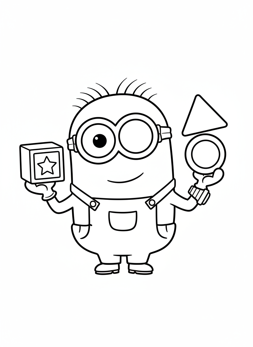 Minion with building blocks