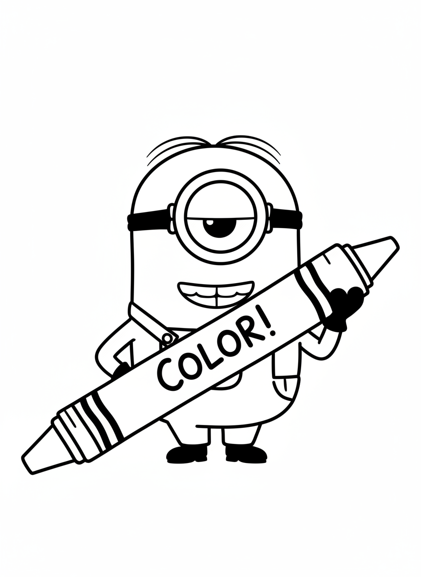 Minion with a big crayon