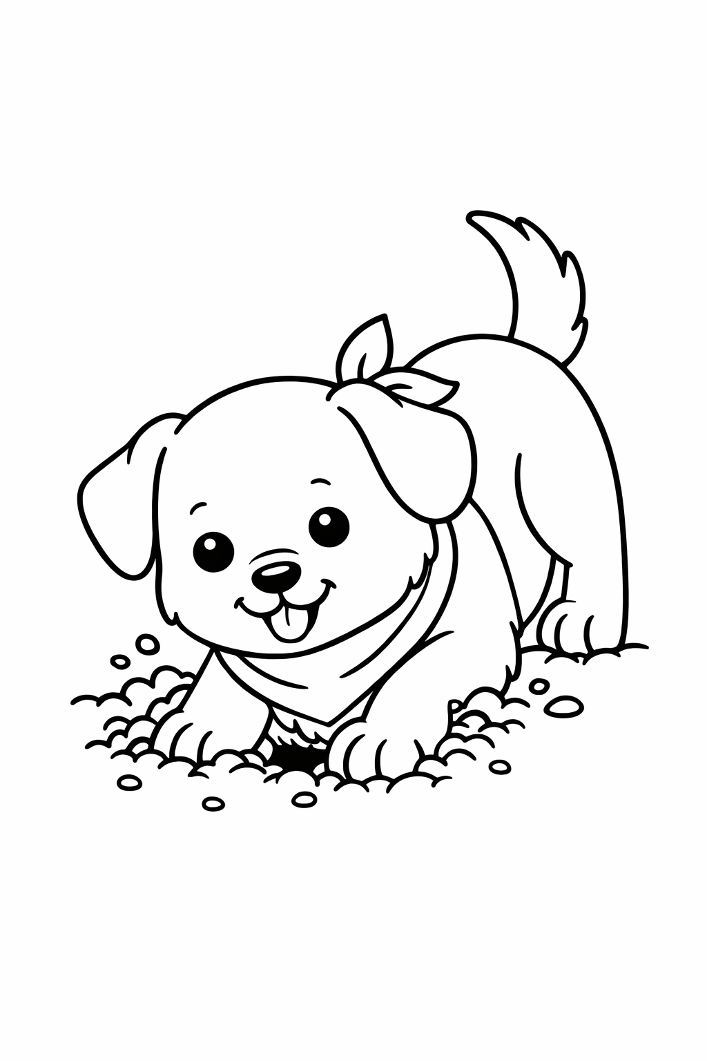 Puppy digging