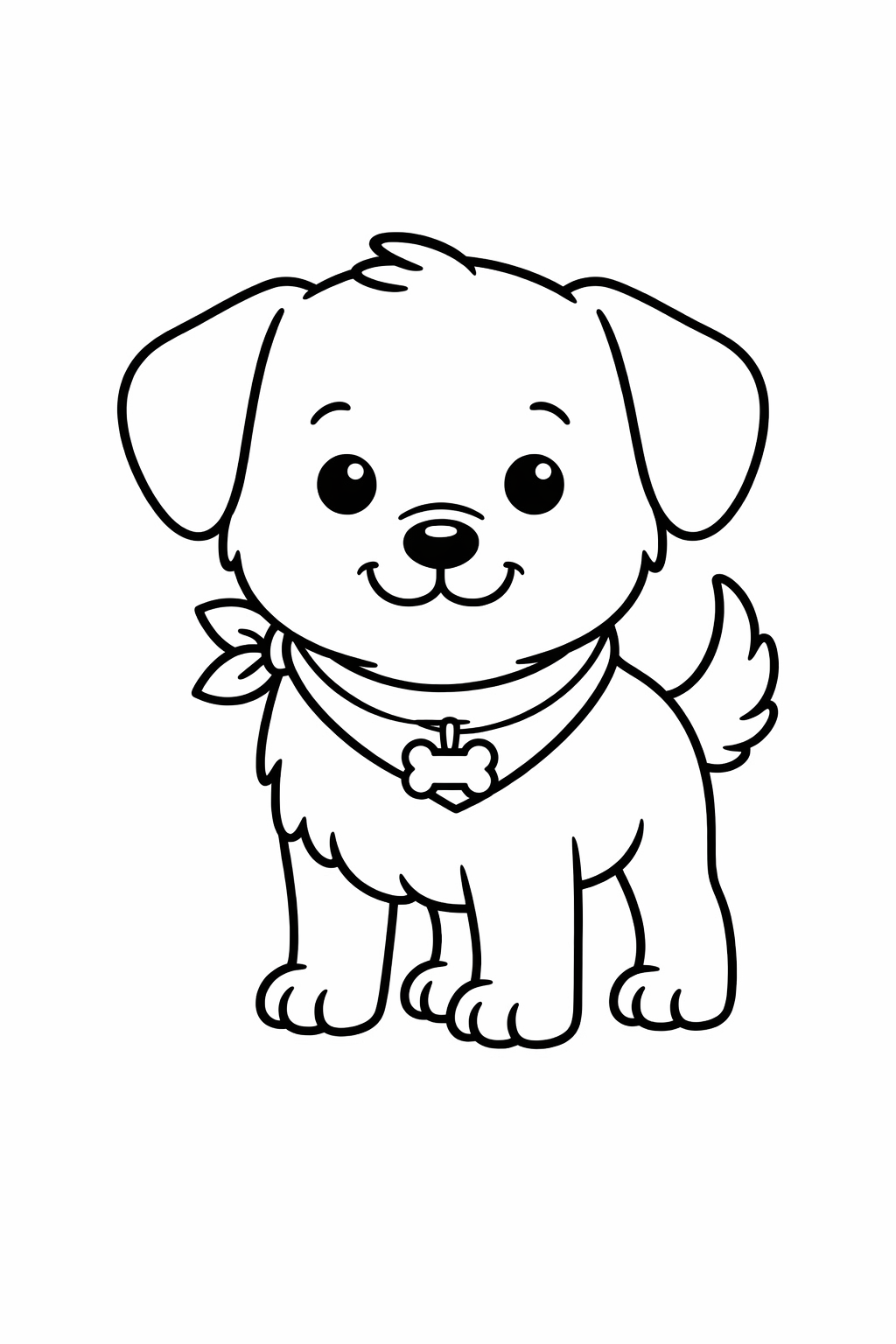 Puppy standing still