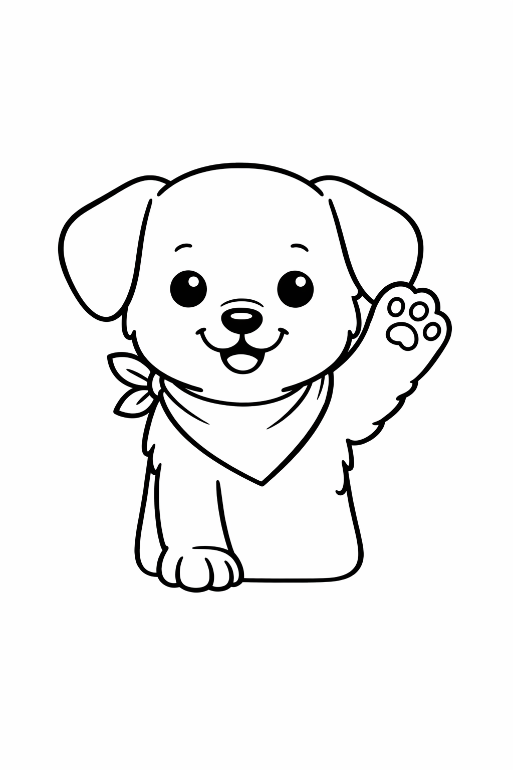 Puppy waving