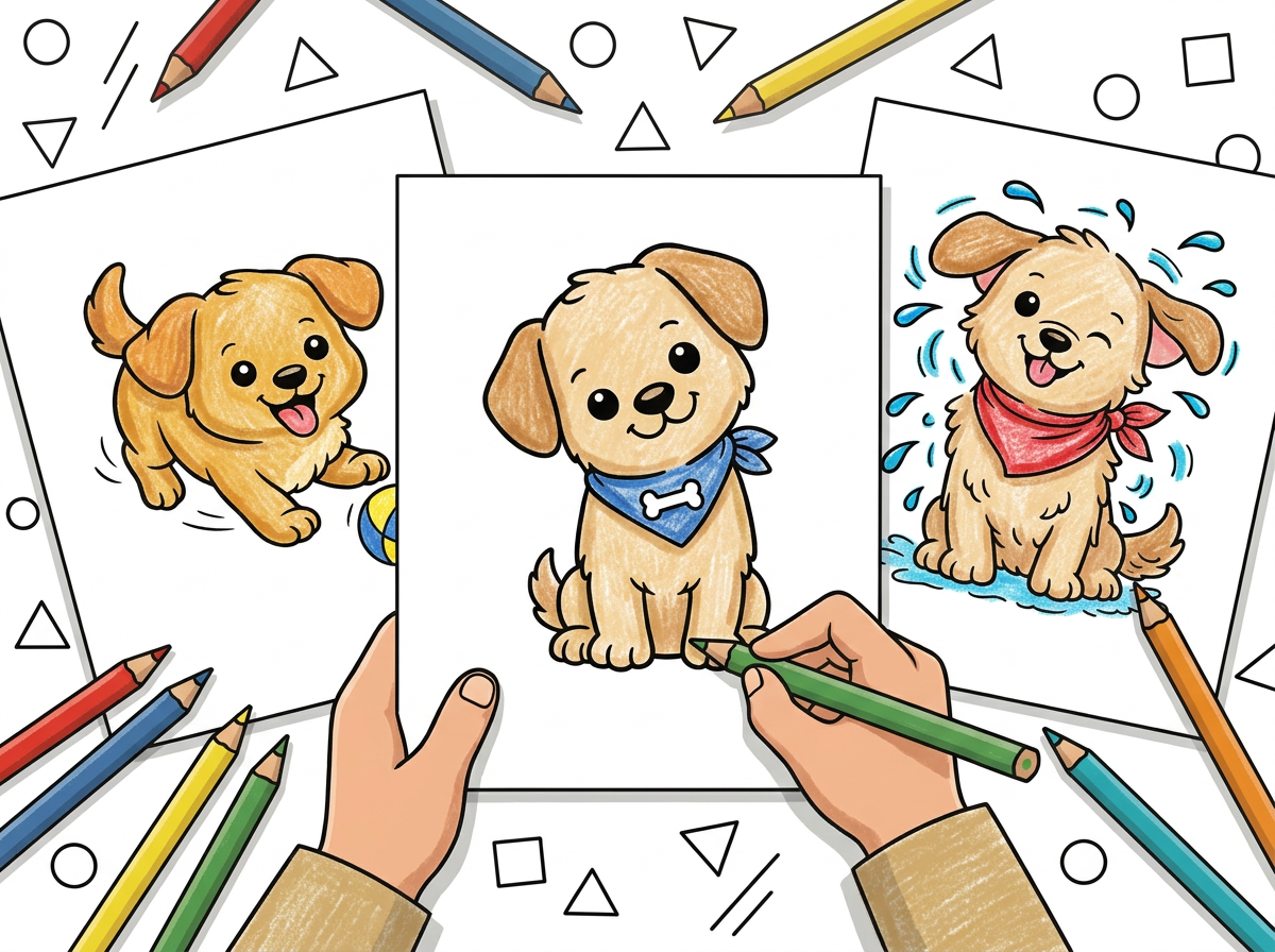 33 Easy Puppy Coloring Pages (Free Printable PDF Downloads) preview