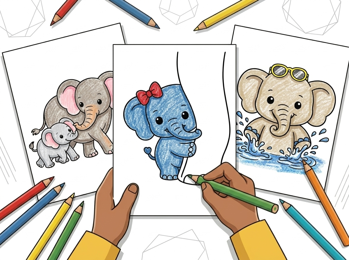 33 Elephant Coloring Pages (Free Printable PDFs) preview