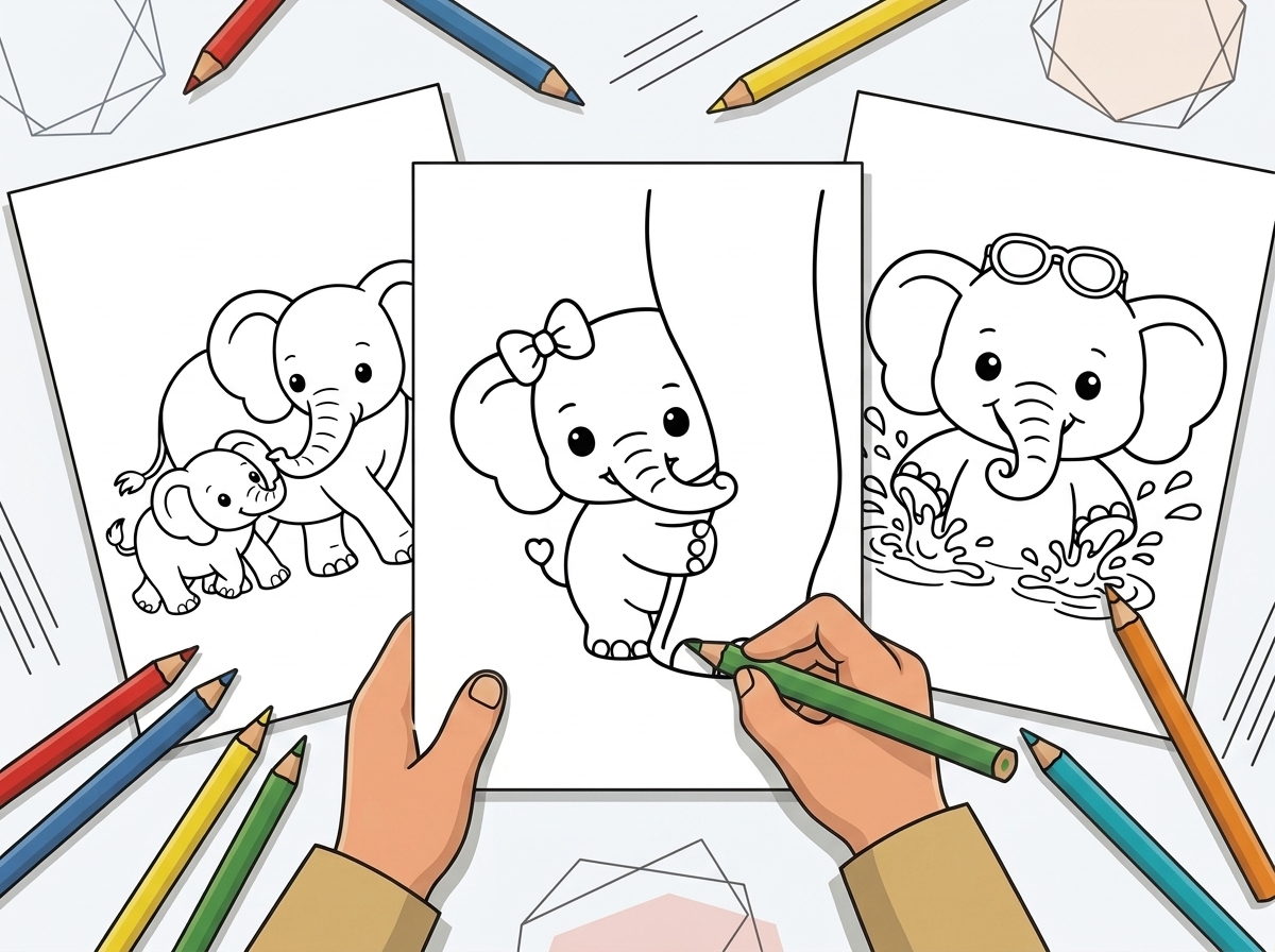 33 Elephant Coloring Pages (Free Printable PDFs) hero image before