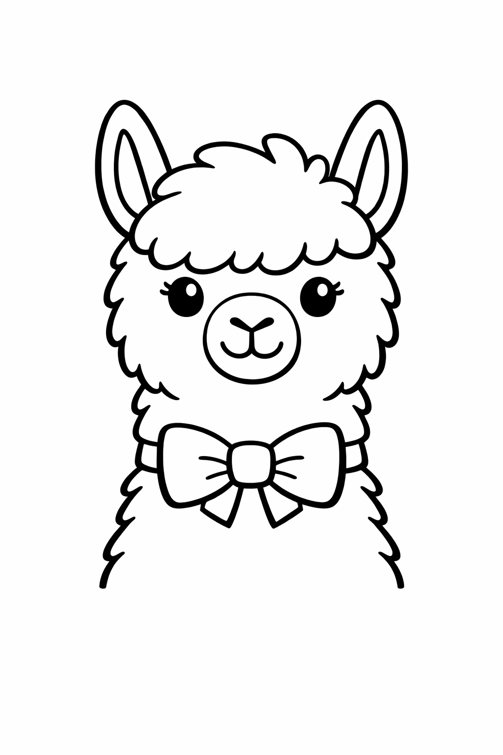 A cute llama wearing a bow tie