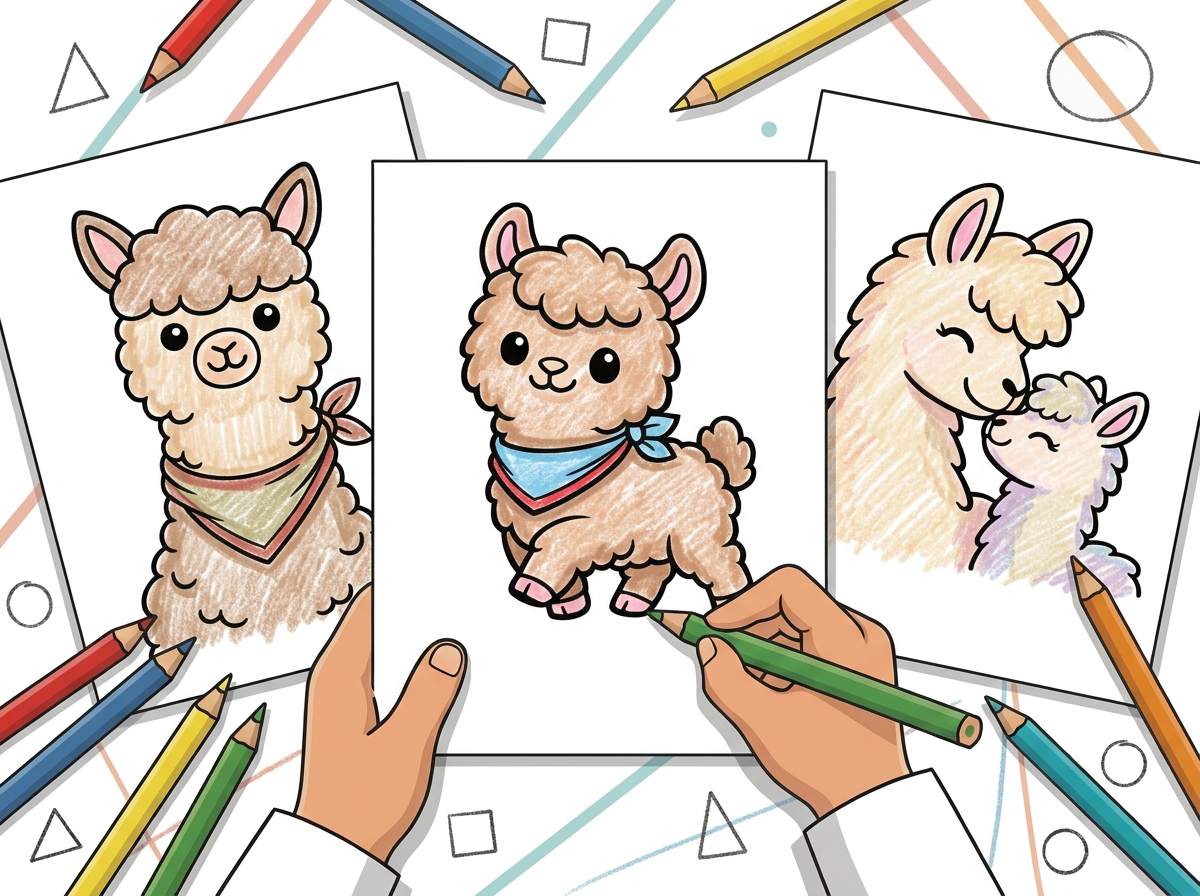 30 Easy Llama Coloring Pages (Free Printable PDF Downloads) preview