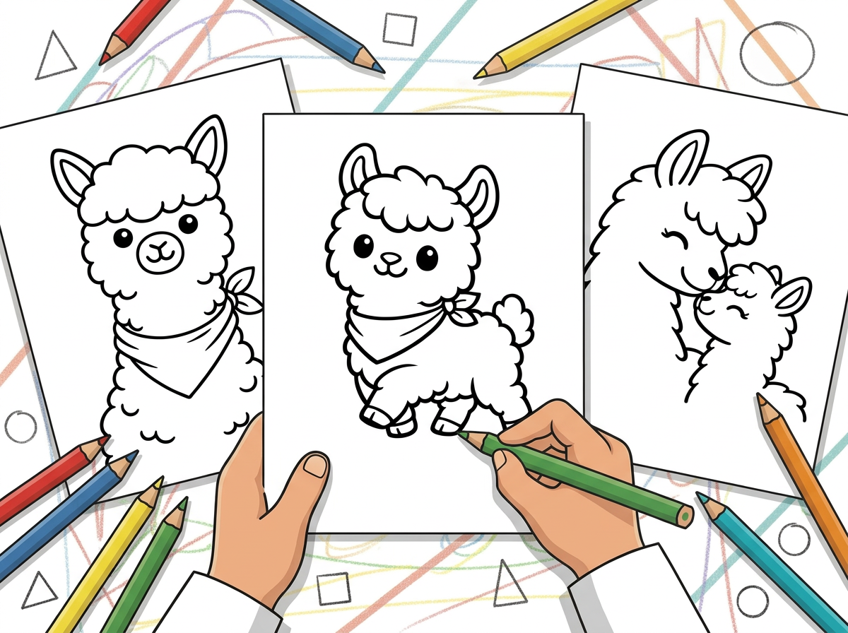 30 Easy Llama Coloring Pages (Free Printable PDF Downloads) hero image before
