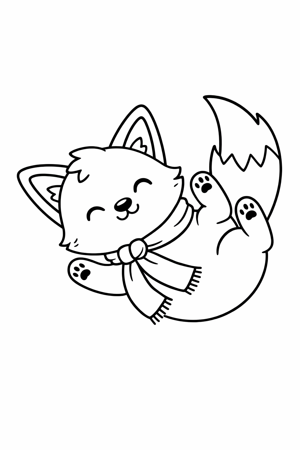 A cute fox rolling onto its back in play.