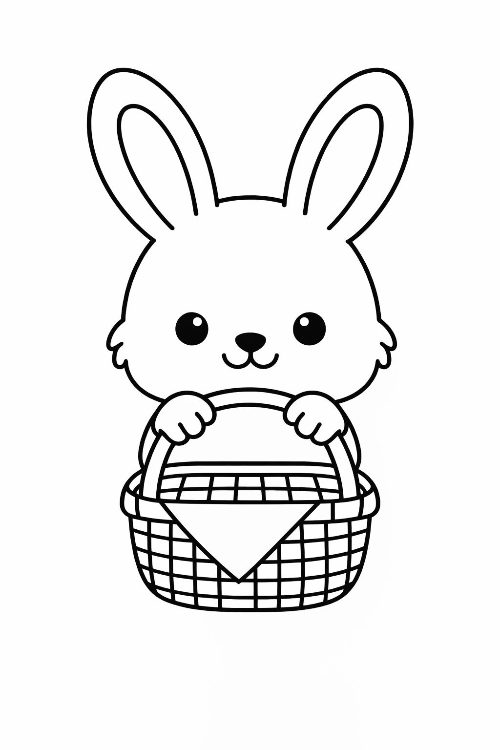 Bunny with a picnic basket