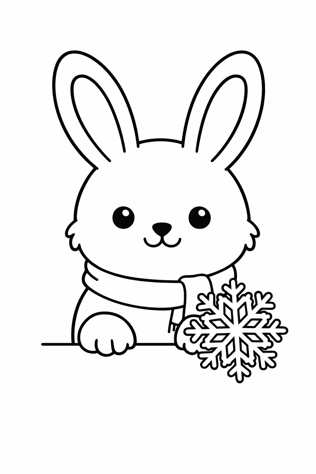 Bunny with a snowflake
