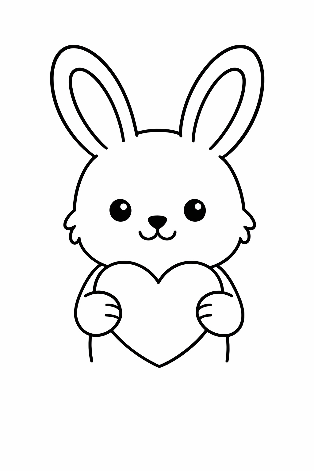 Bunny holding a heart