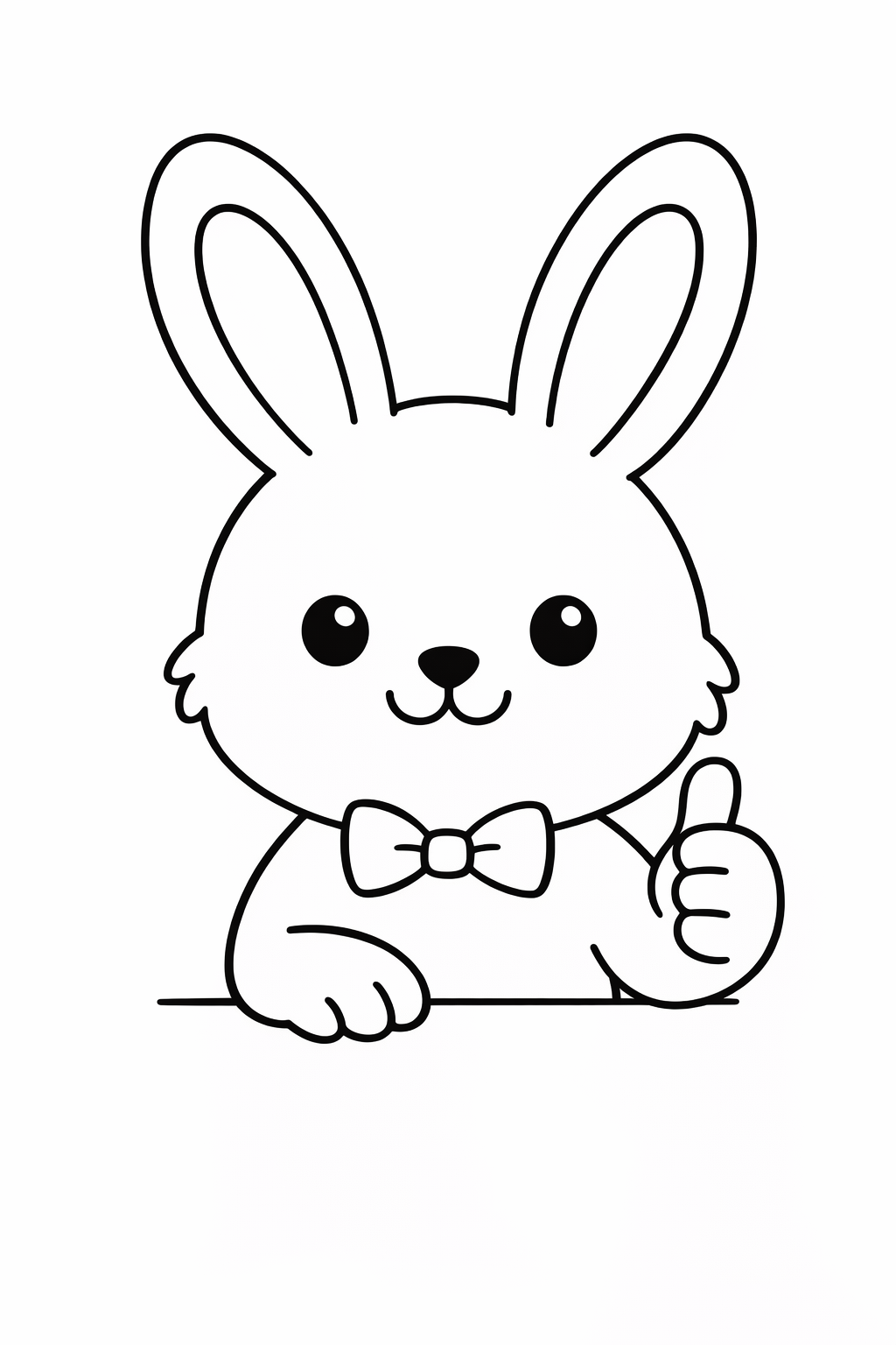 Bunny giving a thumbs up