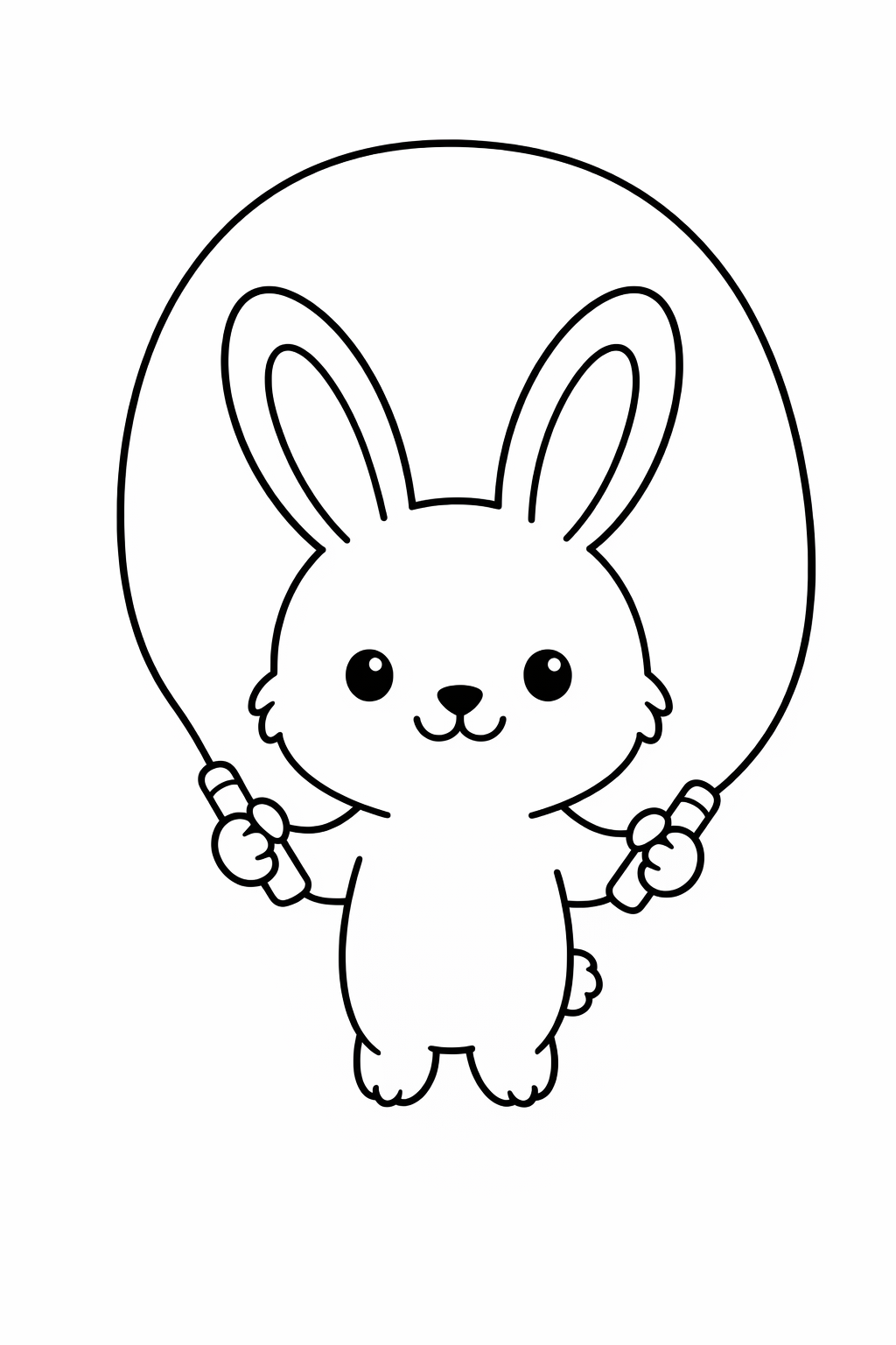 Bunny jumping rope