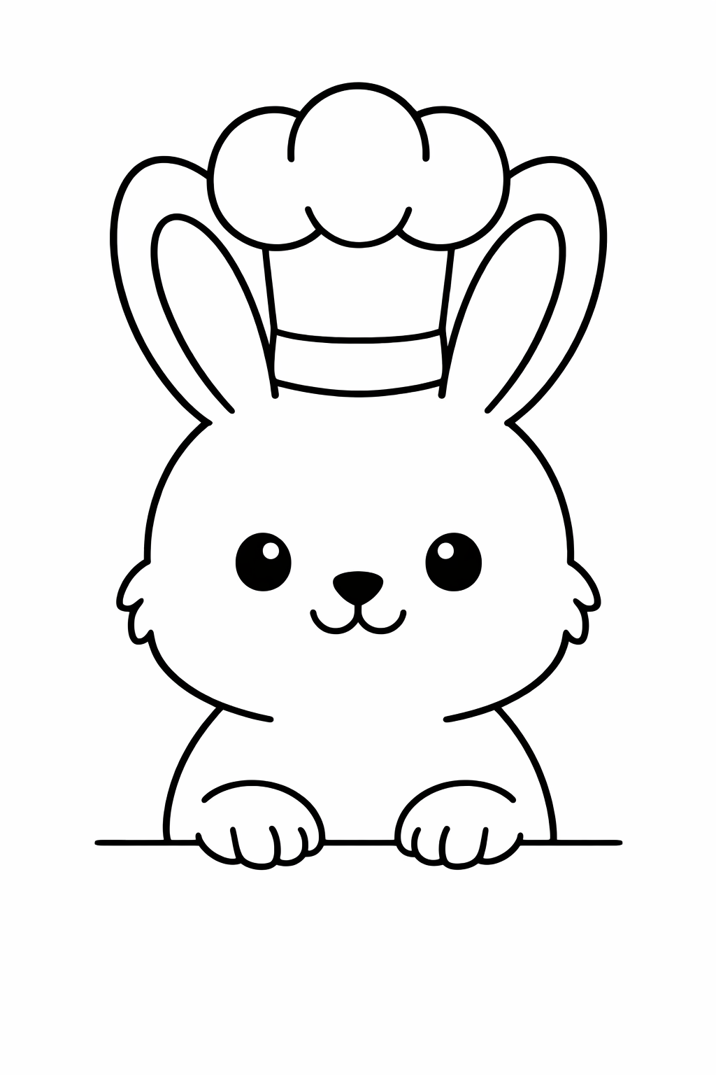 Bunny chef with a hat