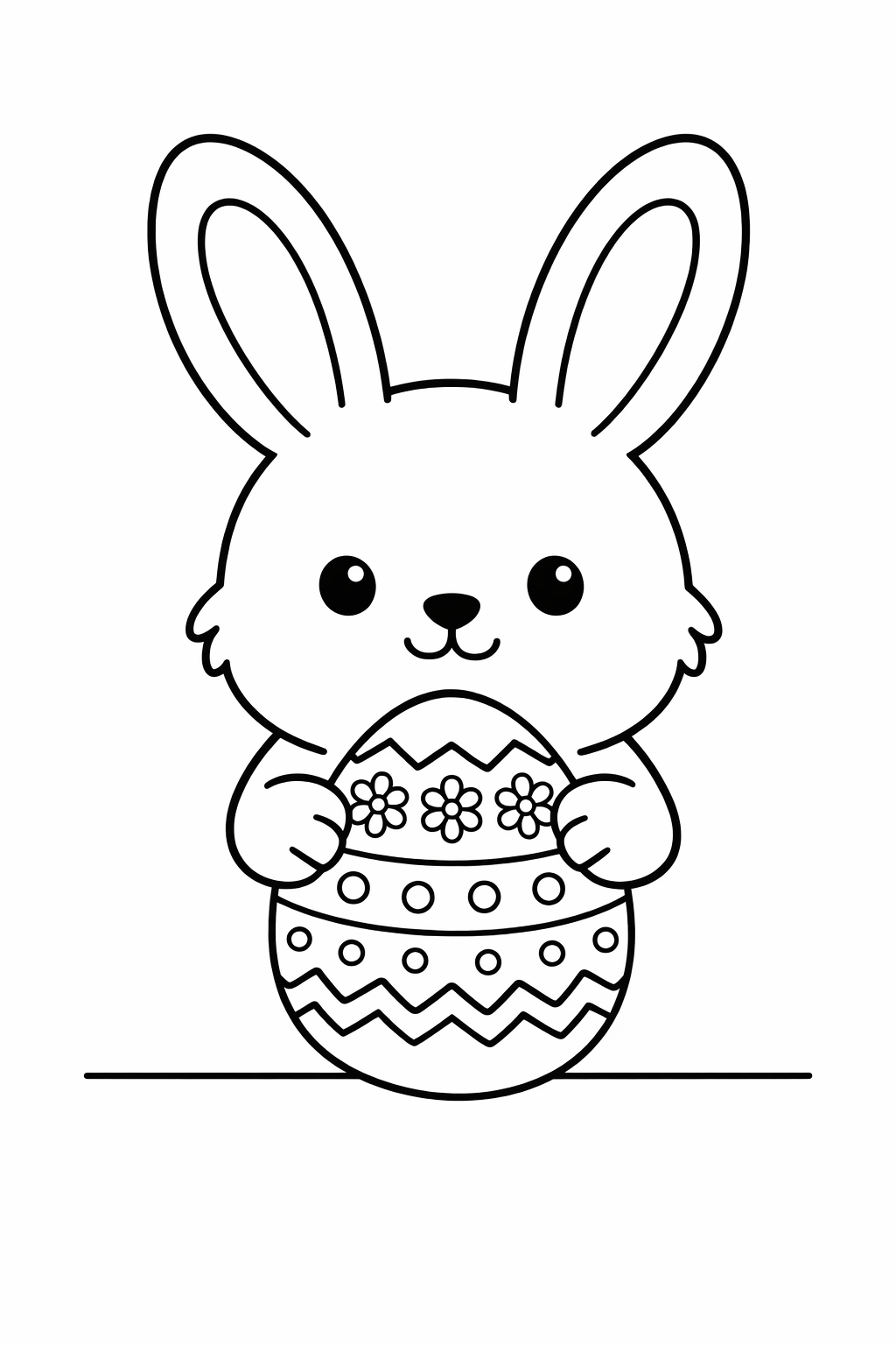 Bunny with an Easter egg