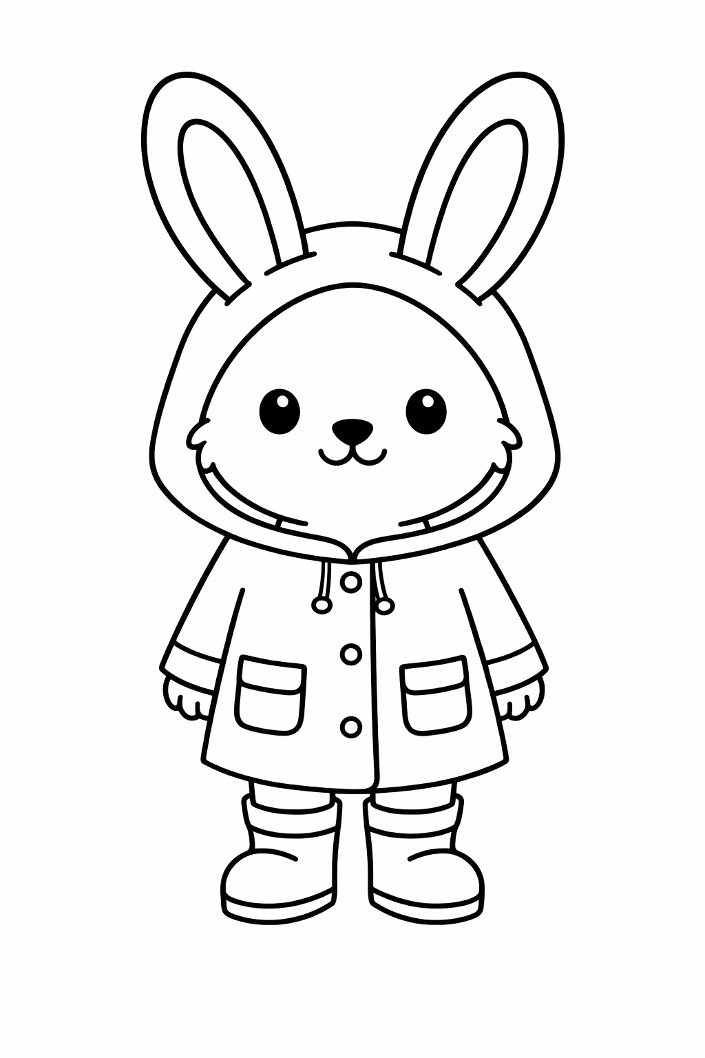 Bunny in a raincoat