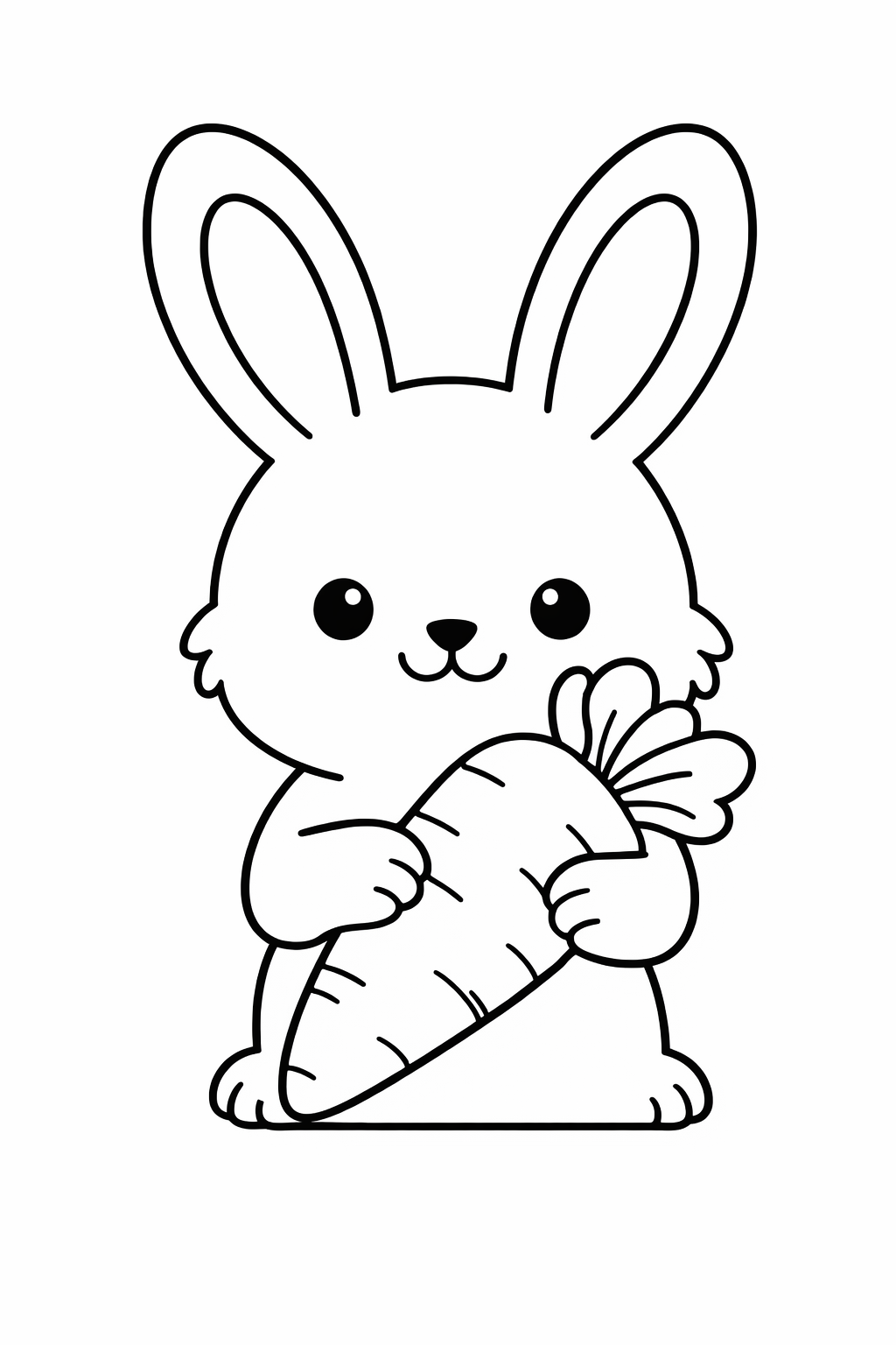 Bunny holding a carrot