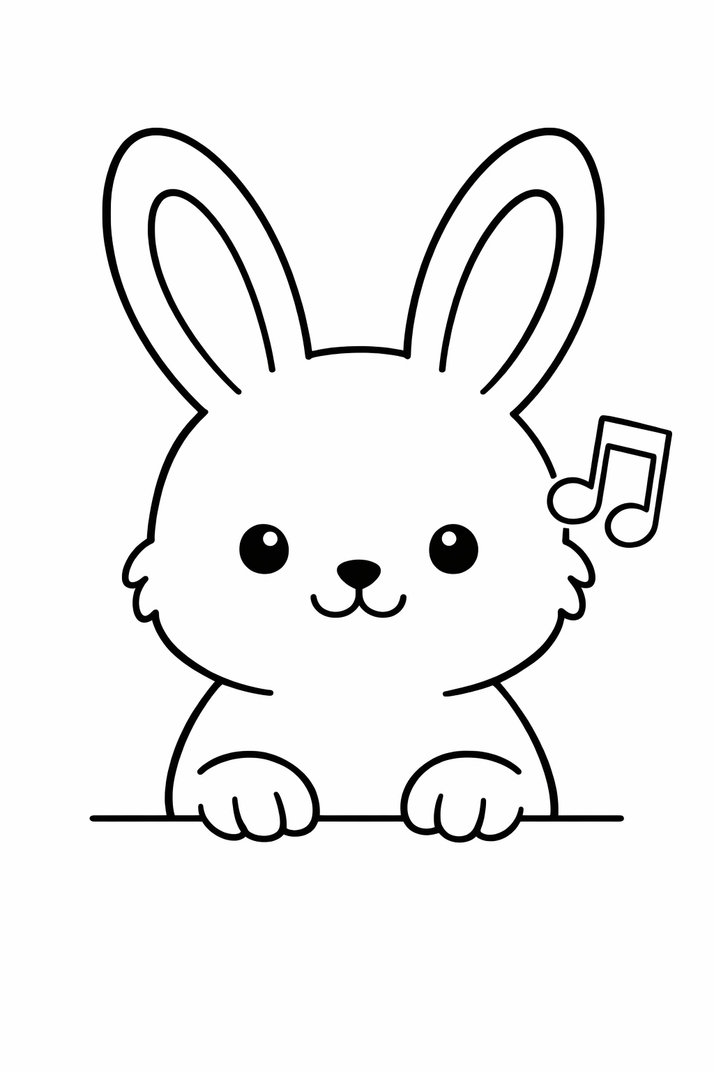 Bunny with a music note