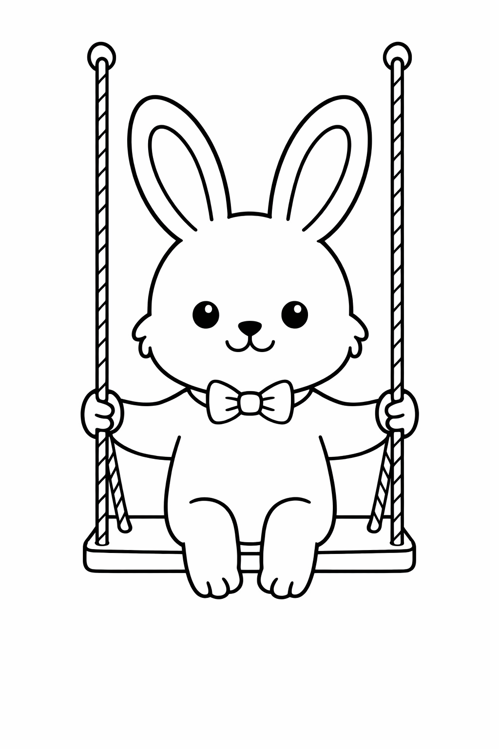 Bunny on a swing