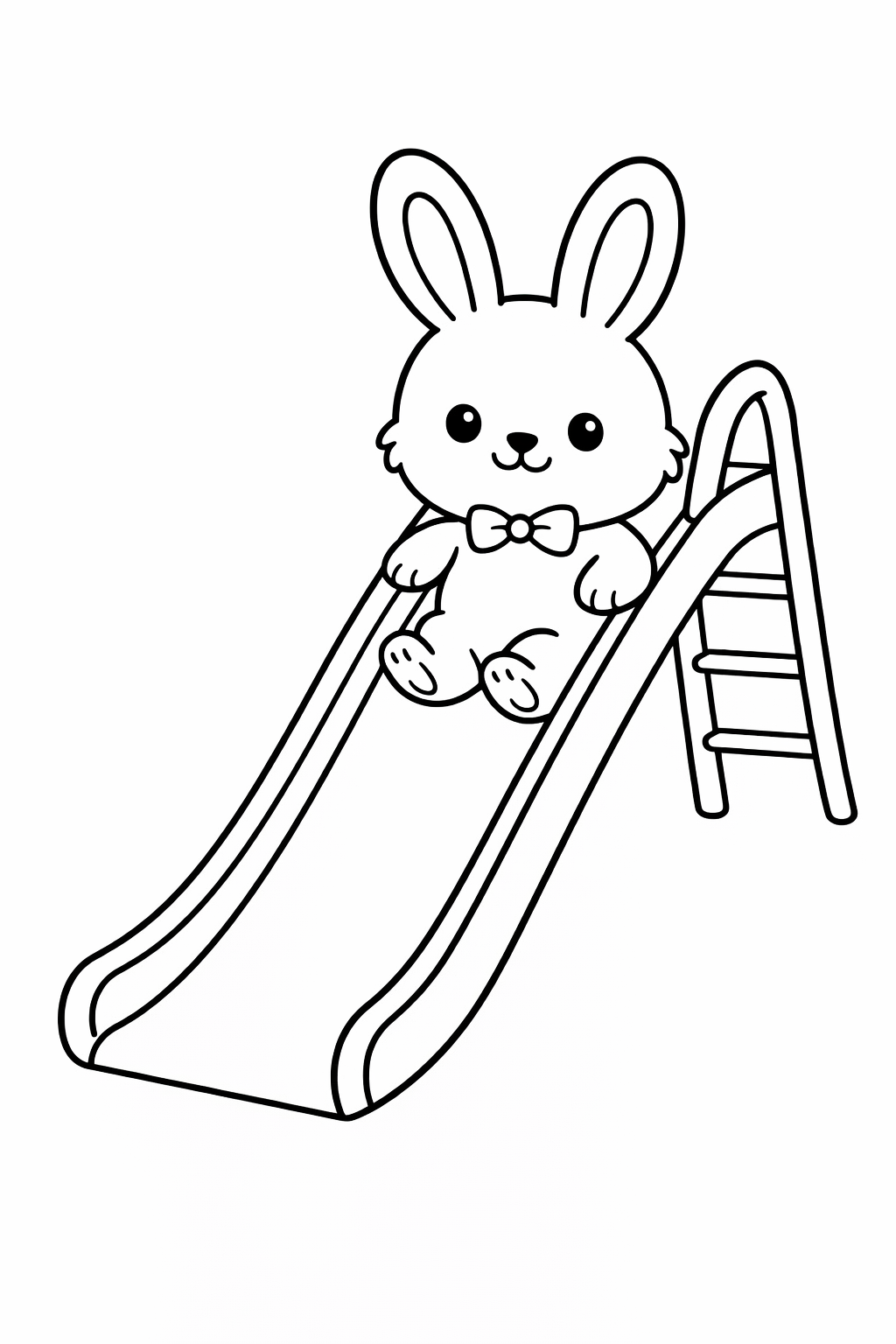 Bunny on a slide