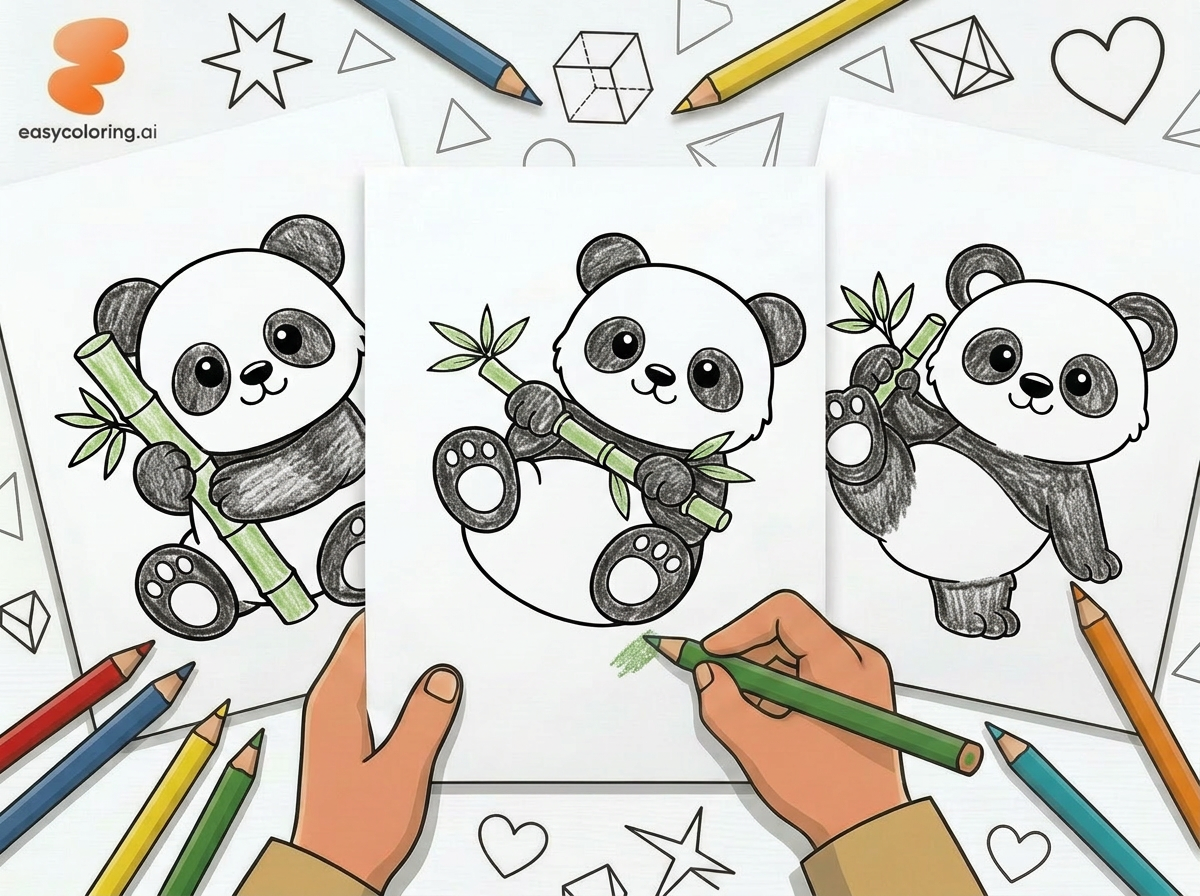 48 Free Easy Panda Coloring Pages for Kids (Printable PDF) preview