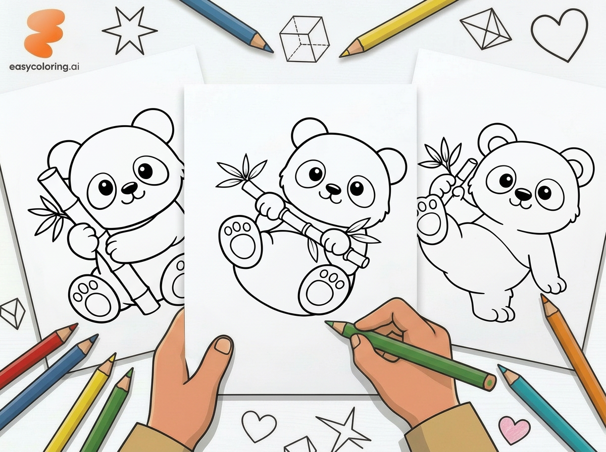 48 Free Easy Panda Coloring Pages for Kids (Printable PDF) hero image before