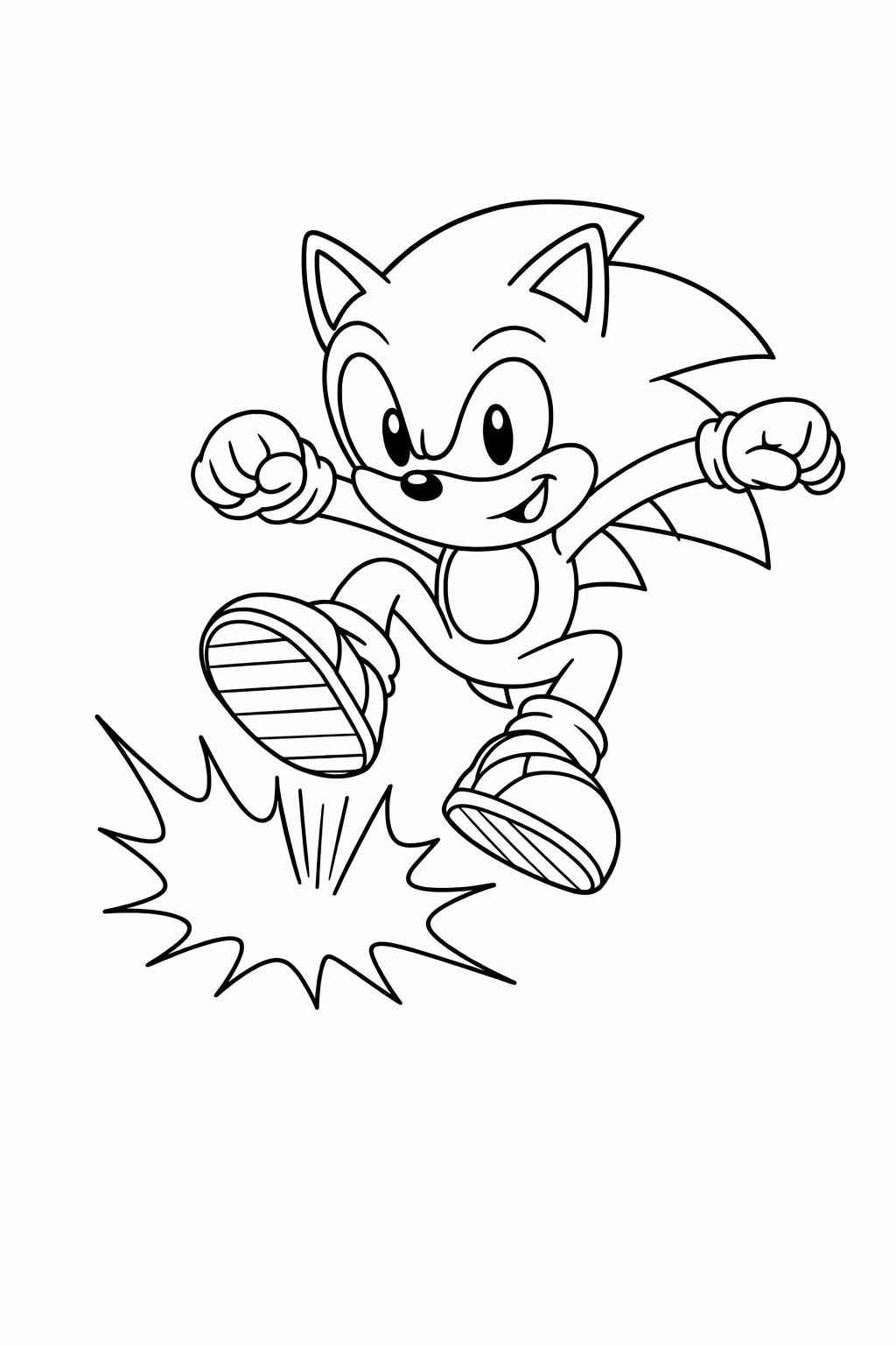 Sonic doing a stomp attack combo