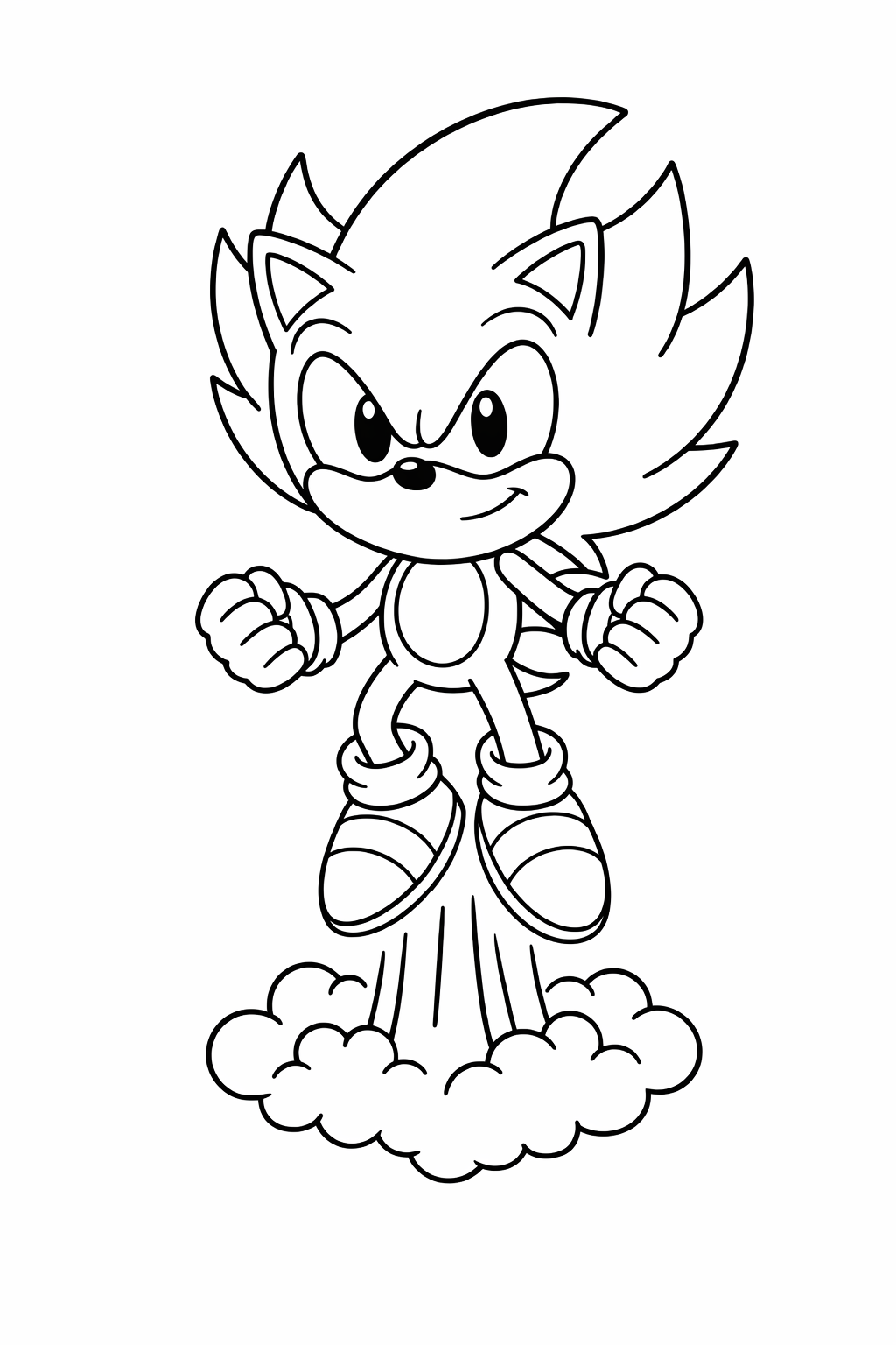 Super Sonic hovering in the air