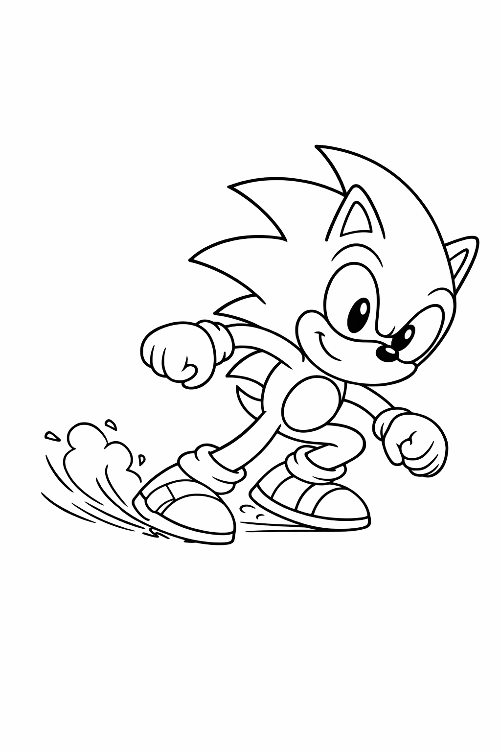 Sonic skidding to a stop
